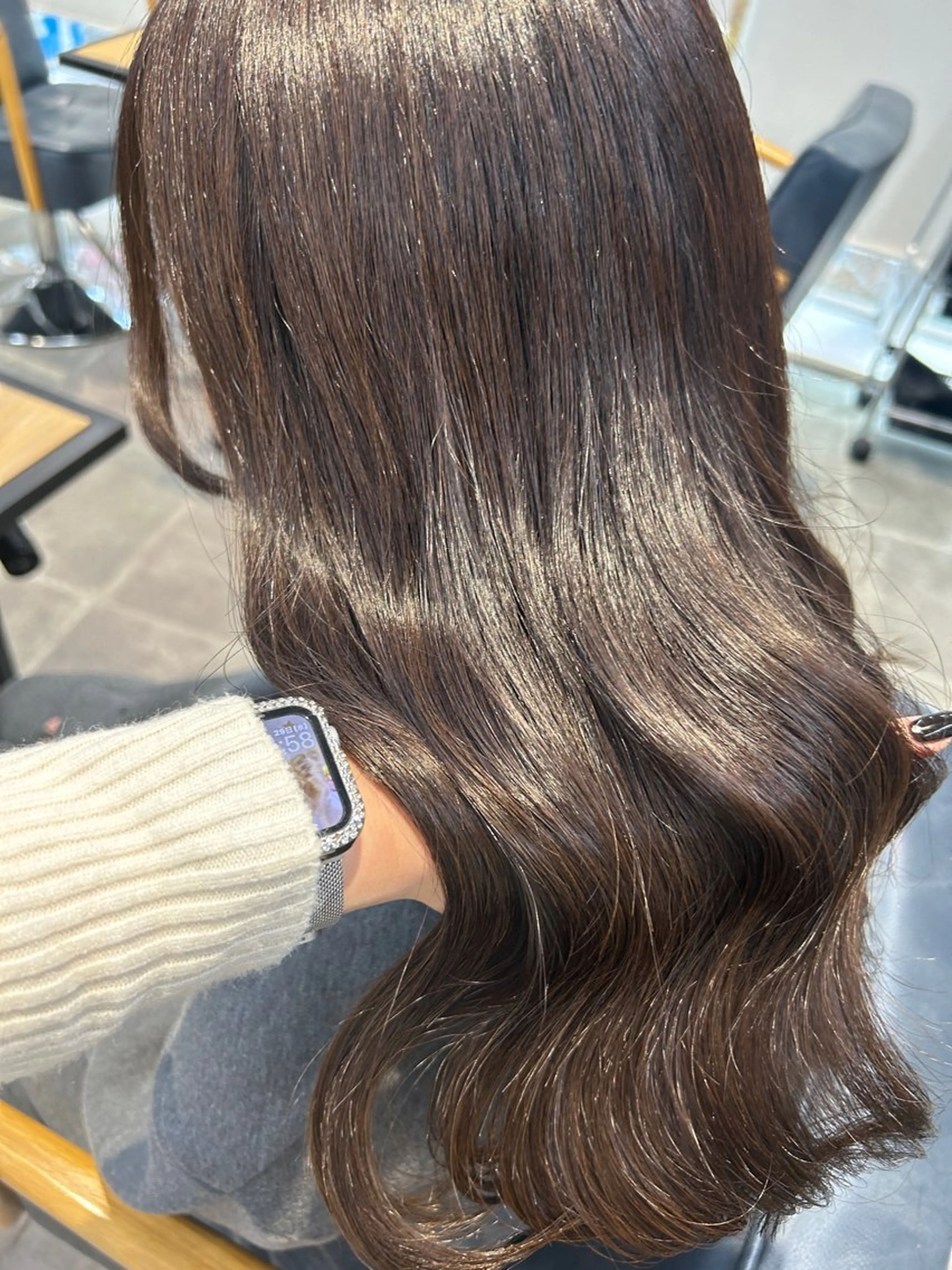 ロング カラー カット ヘアカラー トリートメント newi梅田🫧韓国 ヘア🫧sakiのヘアスタイル