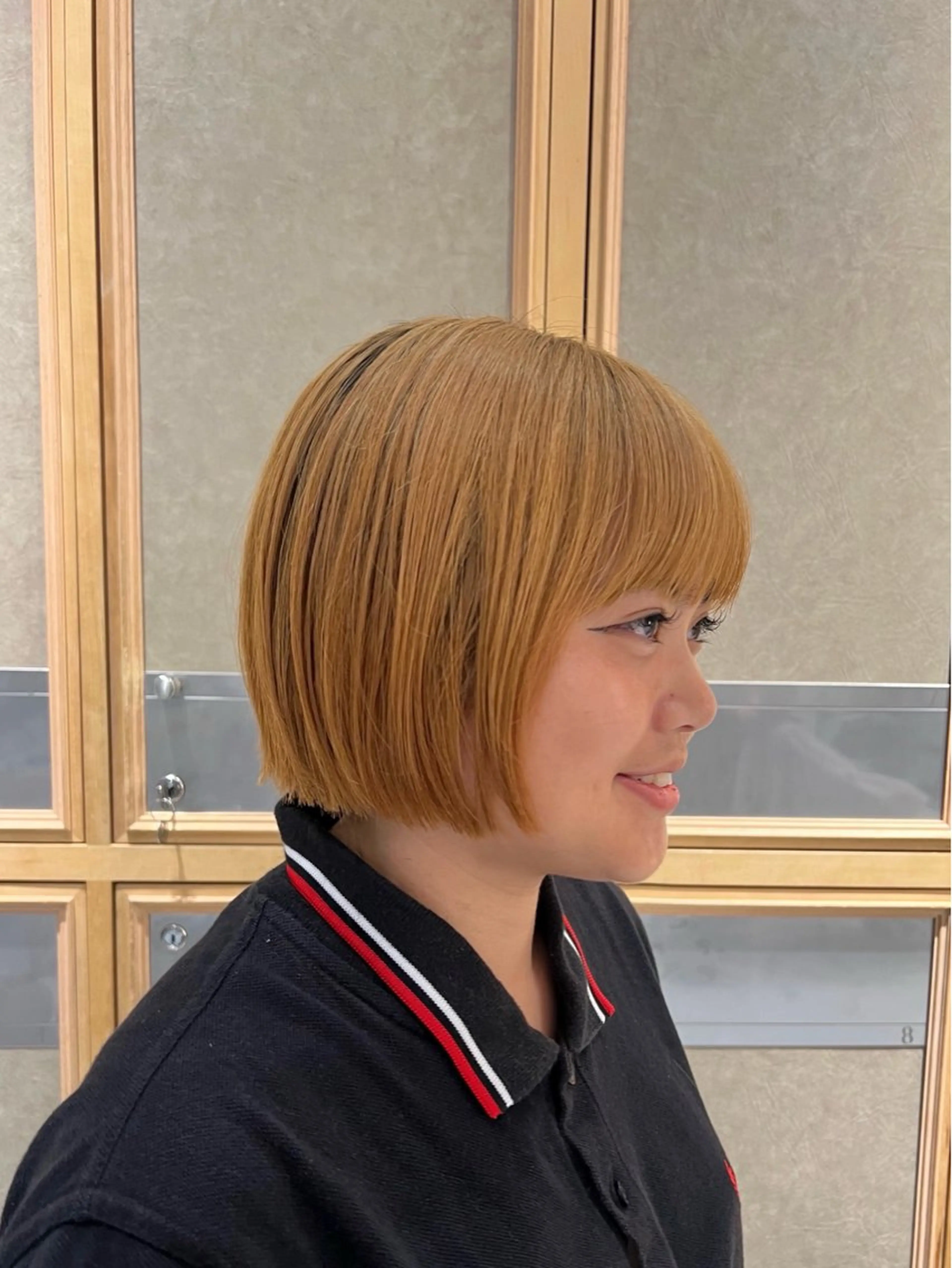 ミディアム ショートボブ ボブ 縮毛矯正/ブリーチ 🏖️MIREIのヘアスタイル