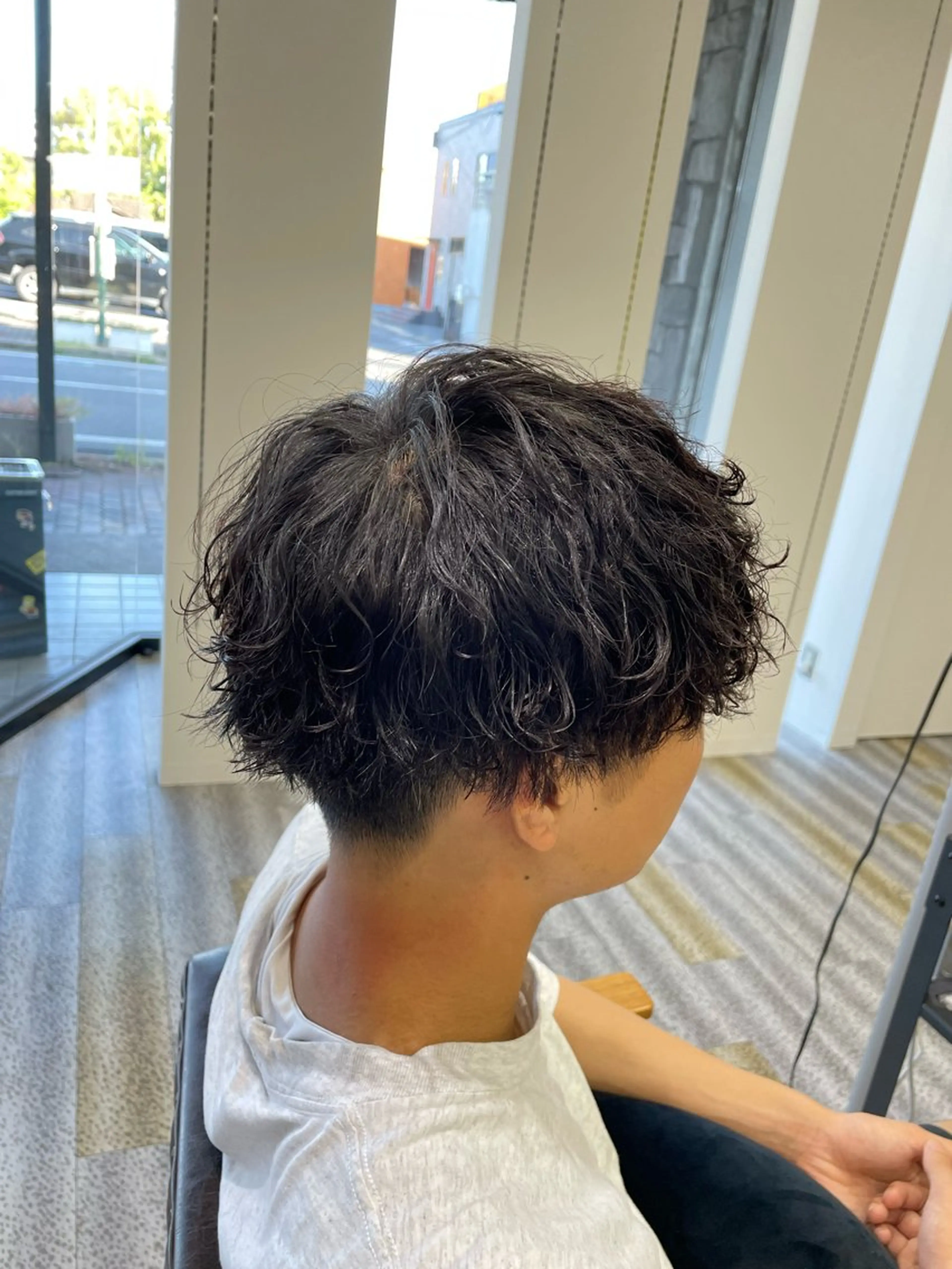 ショート パーマ メンズ マッシュ メンズパーマ 刈り上げ 波巻きパーマ カット パーマ 【メンズ特化】岩瀬 武【メンズパーマ】のヘアスタイル