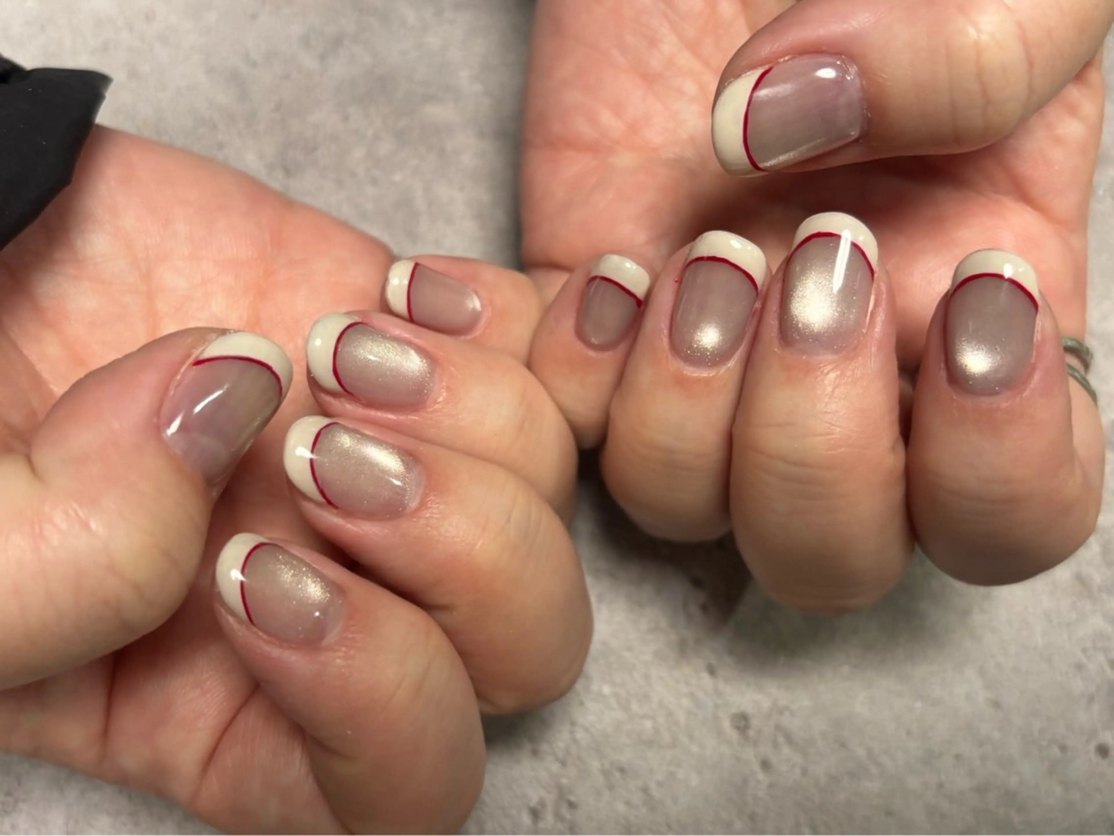 ネイル フレンチネイル マグネットネイル mieux nail&eyeのマツエク・マツパデザイン