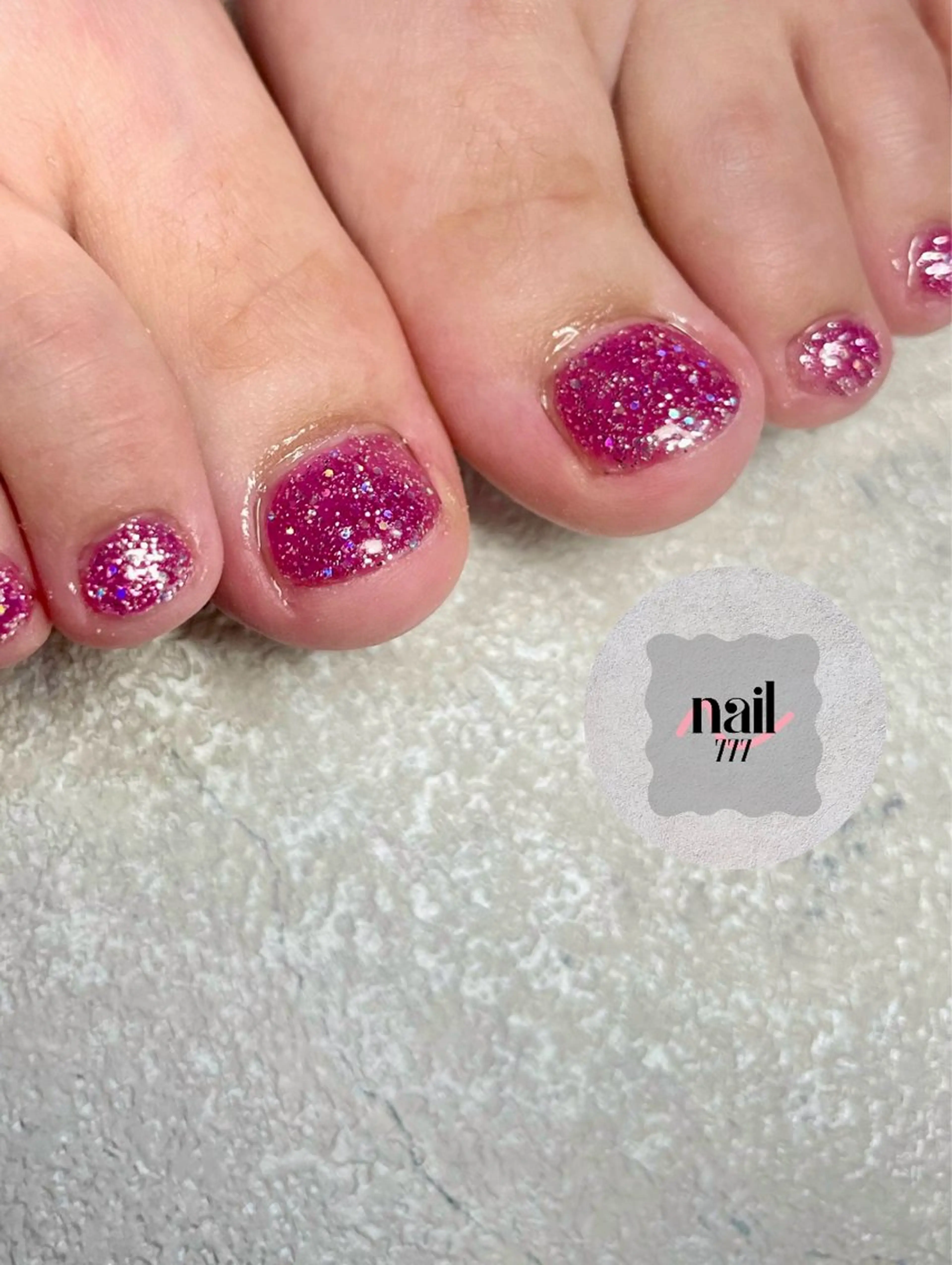 ネイル フットネイル ワンカラーネイル 777 nail あいかのネイルデザイン