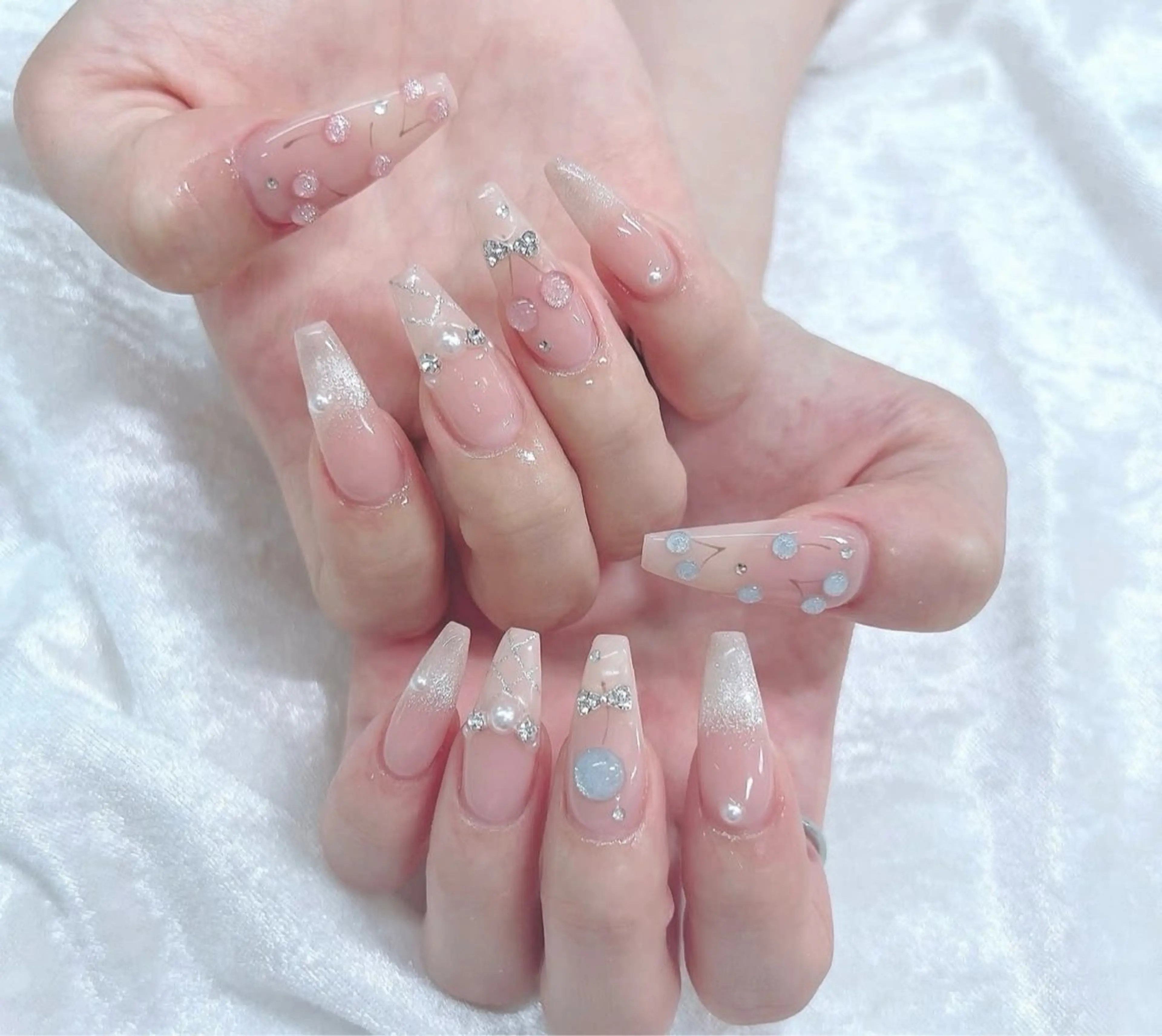 ネイル 韓国ネイル 持ち込み ニュアンスネイル ネイルチップ ハンドネイル TABI ANA.CHUOのネイルデザイン