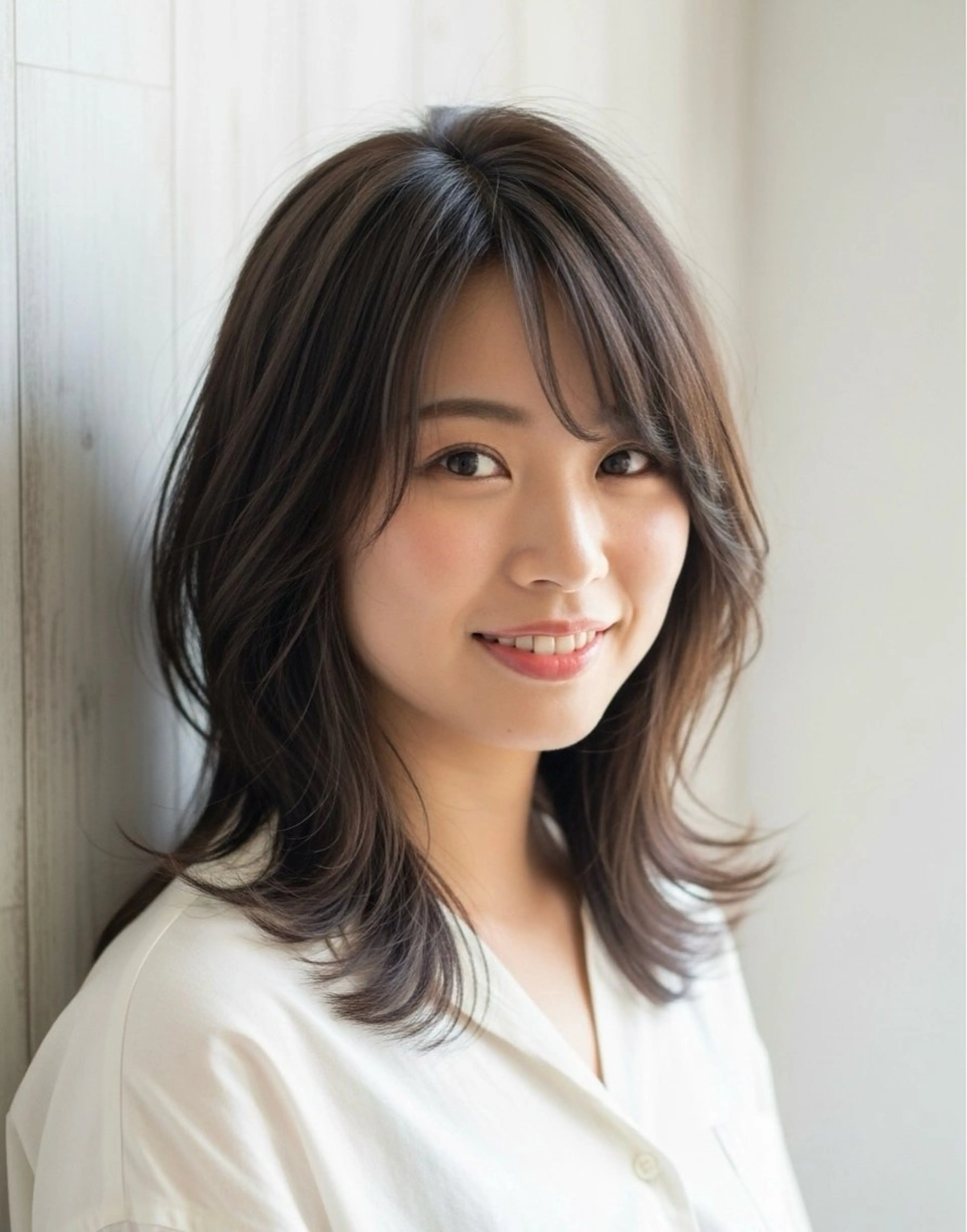 セミロング カラー パーマ Mio ✂︎ラパーチェのヘアスタイル