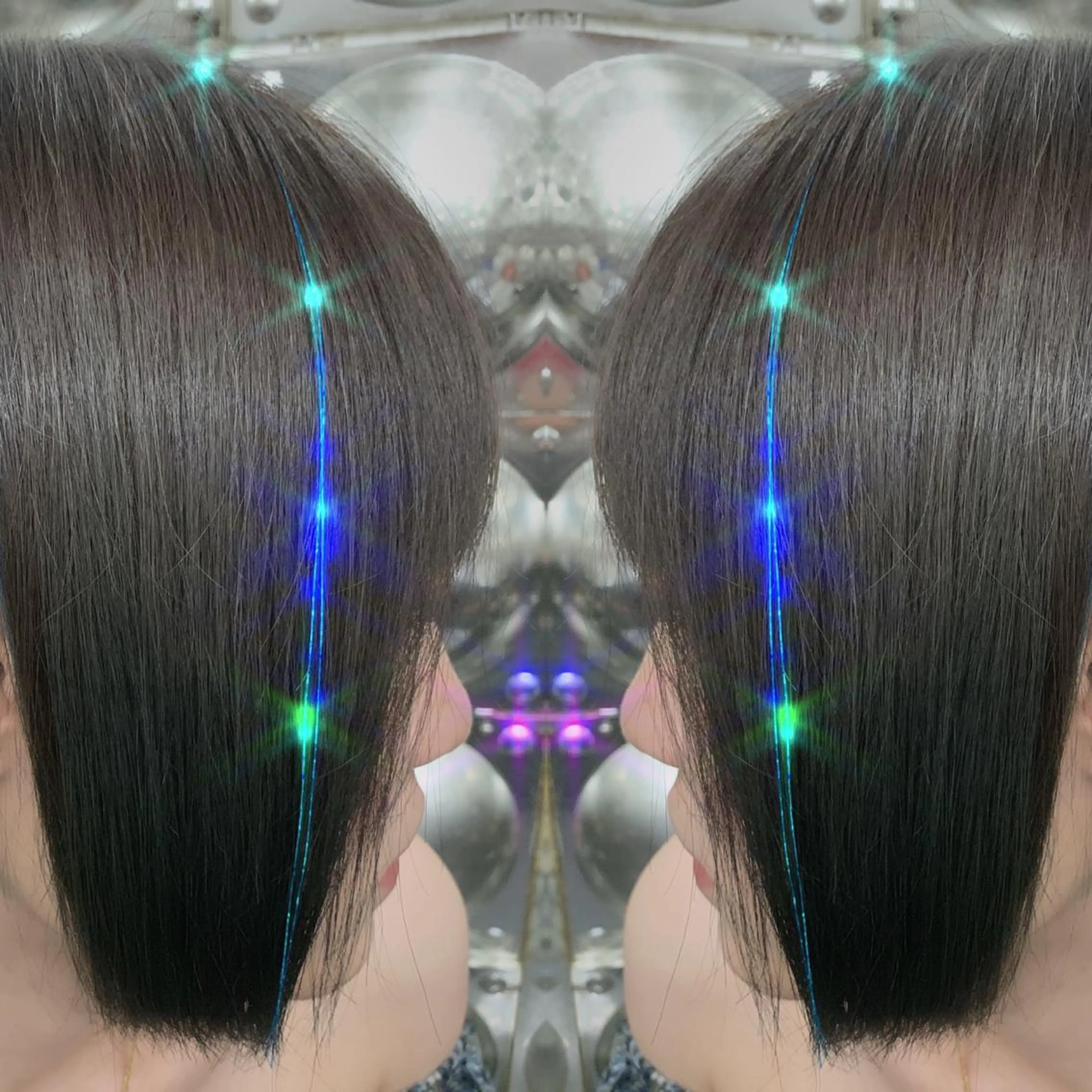 ミディアム カラー ヘアアレンジ エクステ haco+所属・🌈派手髪エクステ ブレイズ🌈ひろとのヘアスタイル