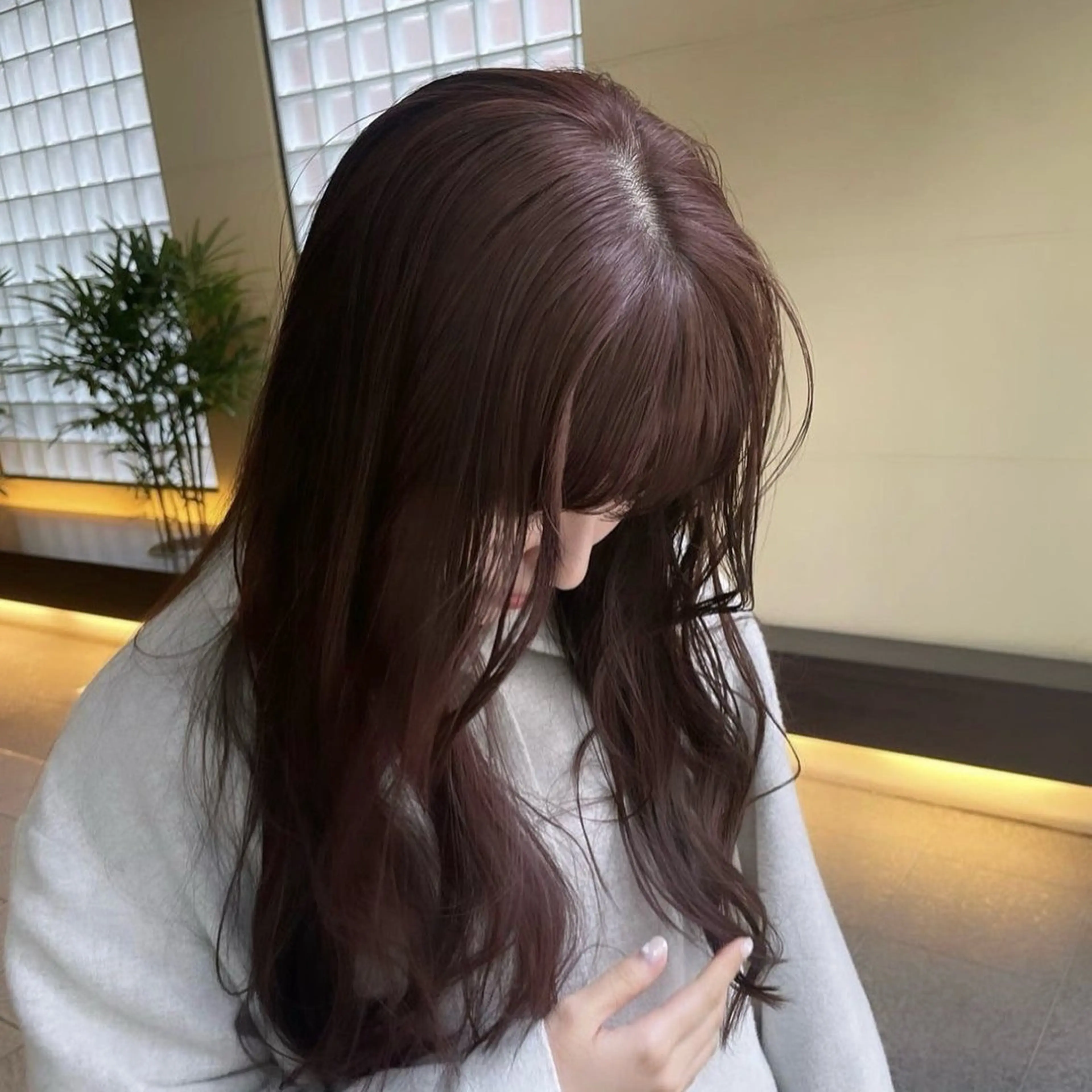 ロング カラー ヘアカラー トリートメント 表参道/ハイライト バレイヤージュのヘアスタイル