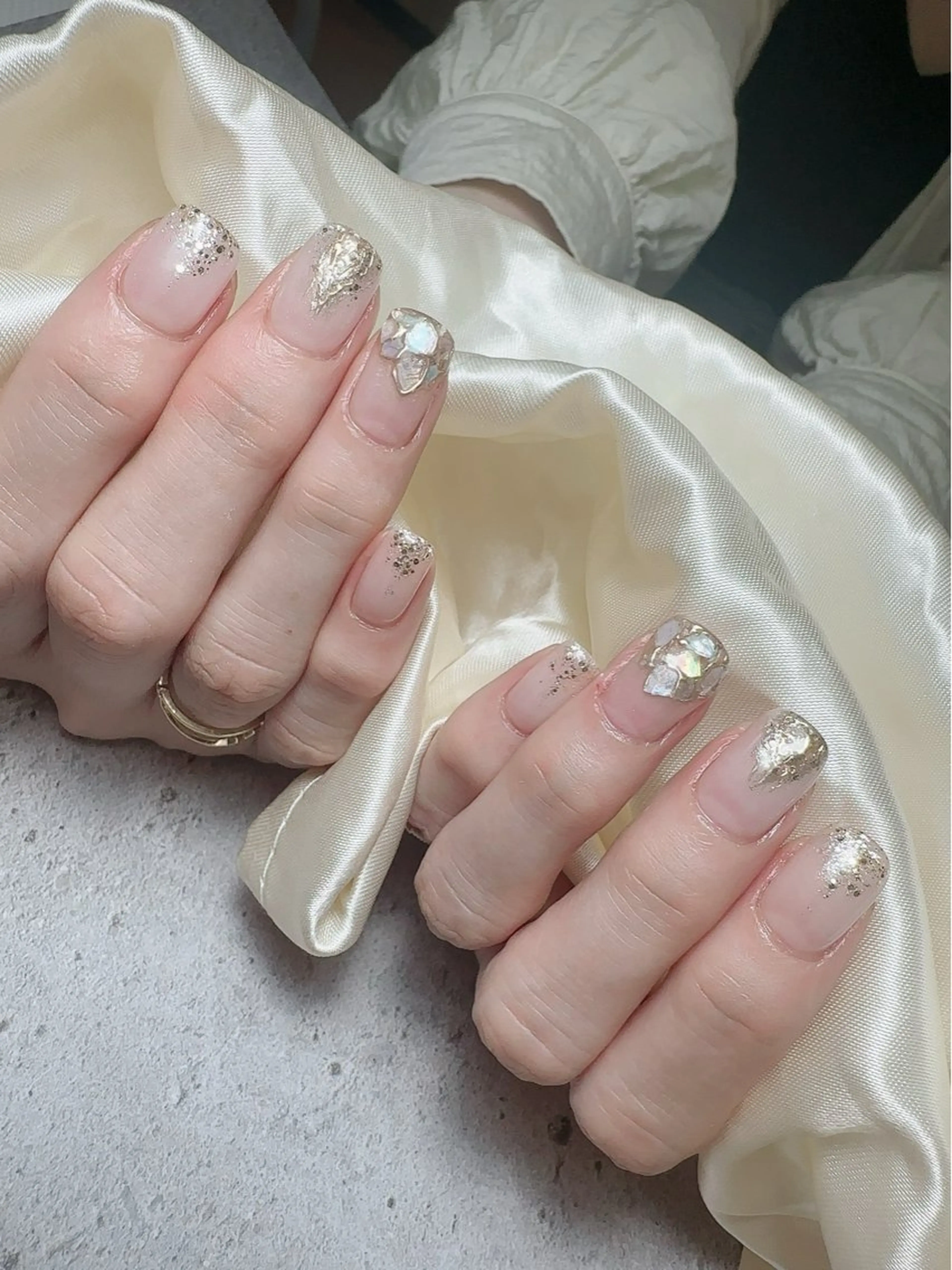 ネイル アートネイル 入学式 ハート マグネットネイル 持ち込み ハンドネイル nail salon    Mimiy..所属・Nailsalon Mimiy..♡のネイルデザイン