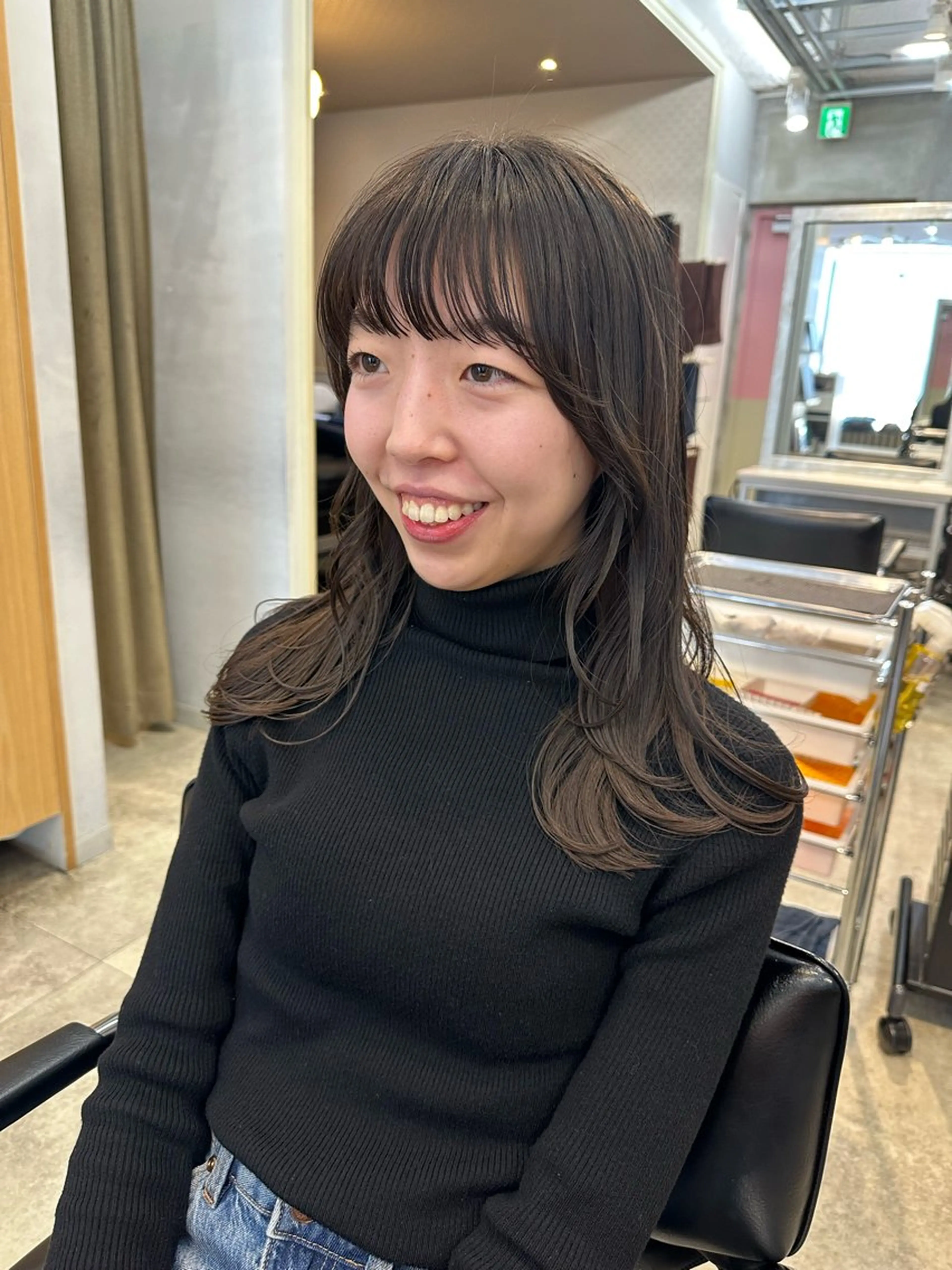 セミロング パーマ セミロングパーマ OLSEN D.B.A BALLOON HAIR所属・さとう あやかのヘアスタイル