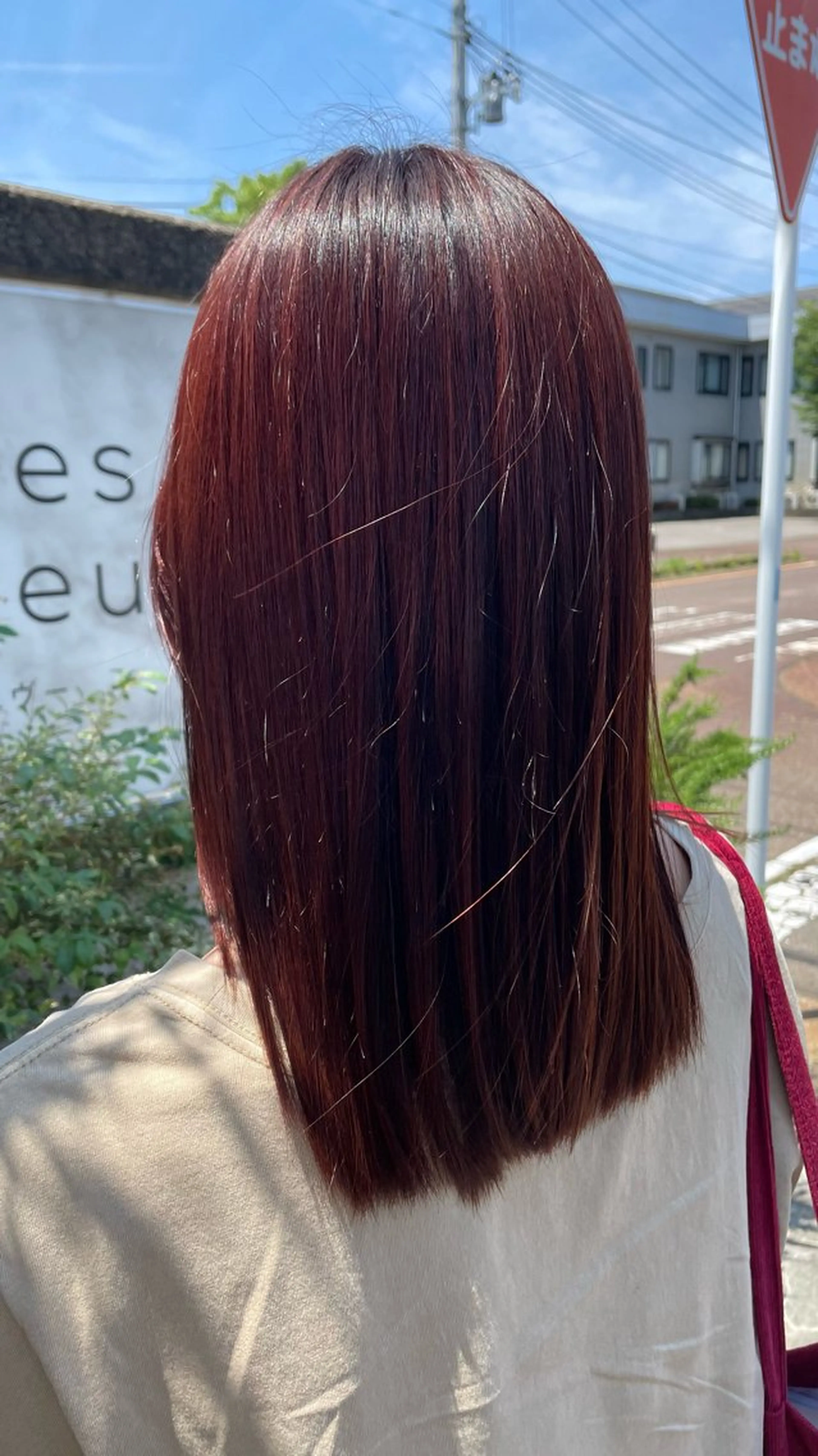 セミロング カラー bellescheveux所属・SHEERIE🌿 阿部羽玖のヘアスタイル