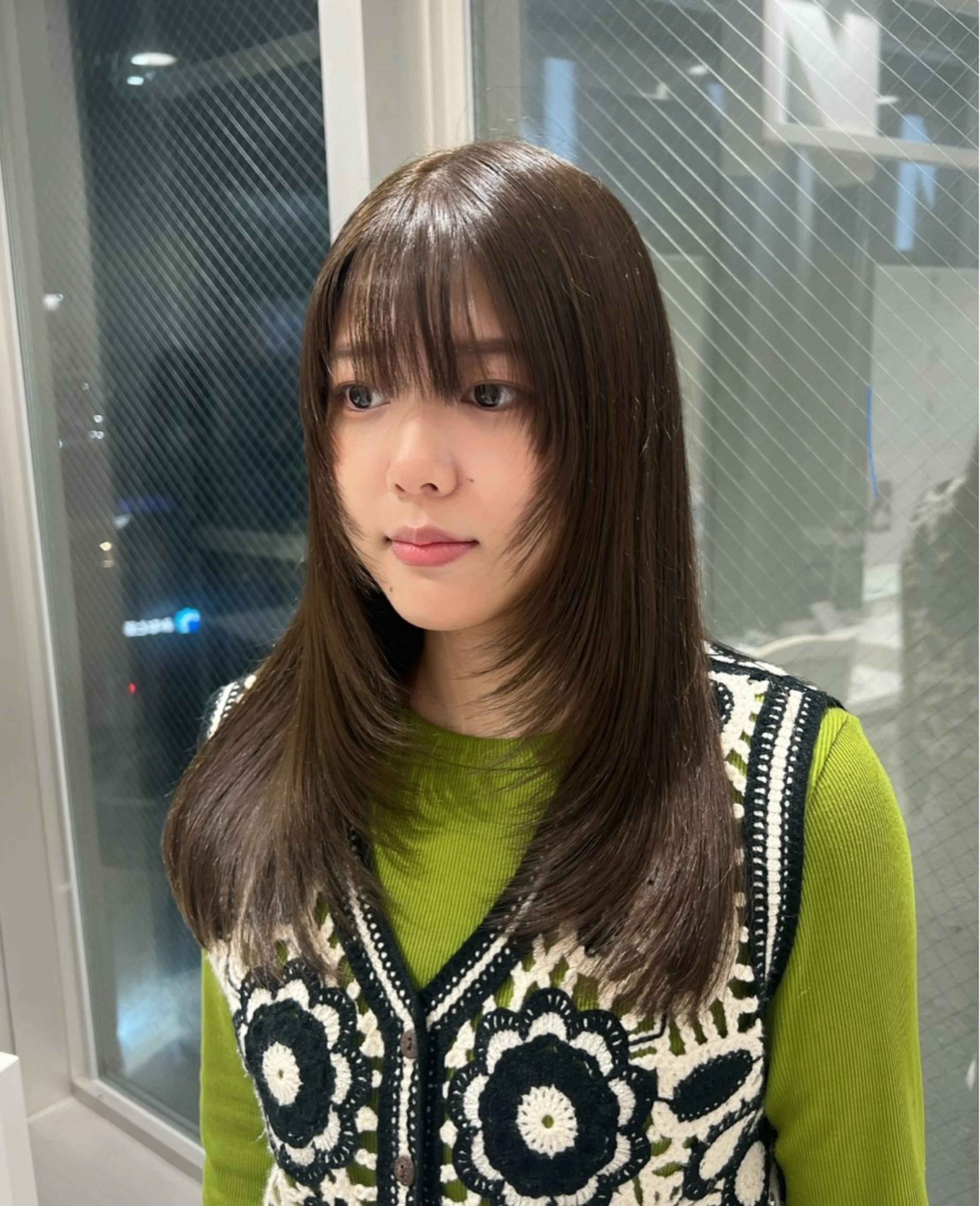 ロング カラー カット ヘアカラー トリートメント ウルフカット/ ハイトーン/作山葵のヘアスタイル