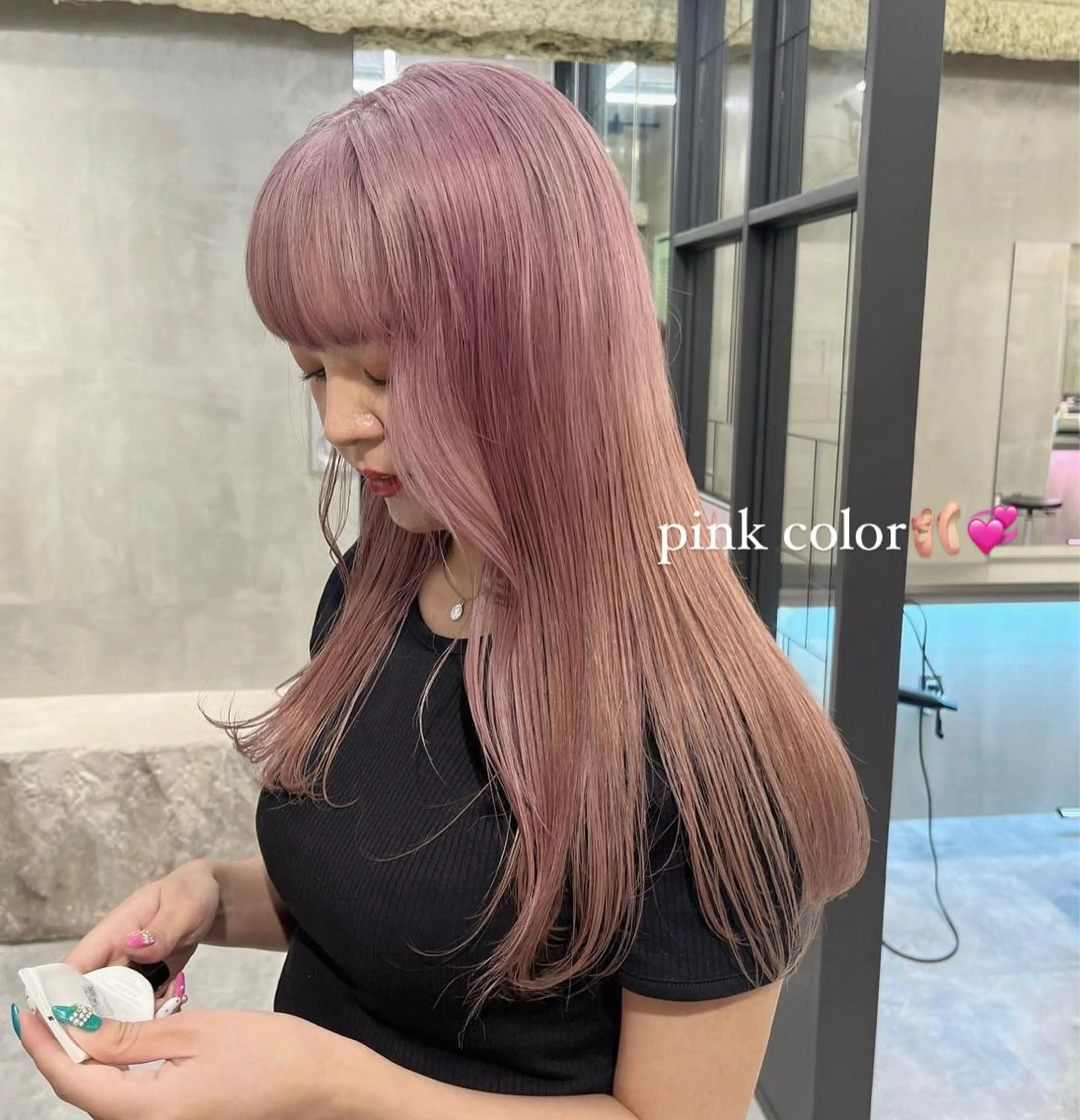 ロング カラー ブリーチ ナツミ/透明感カラー /酸性ストレートのヘアスタイル