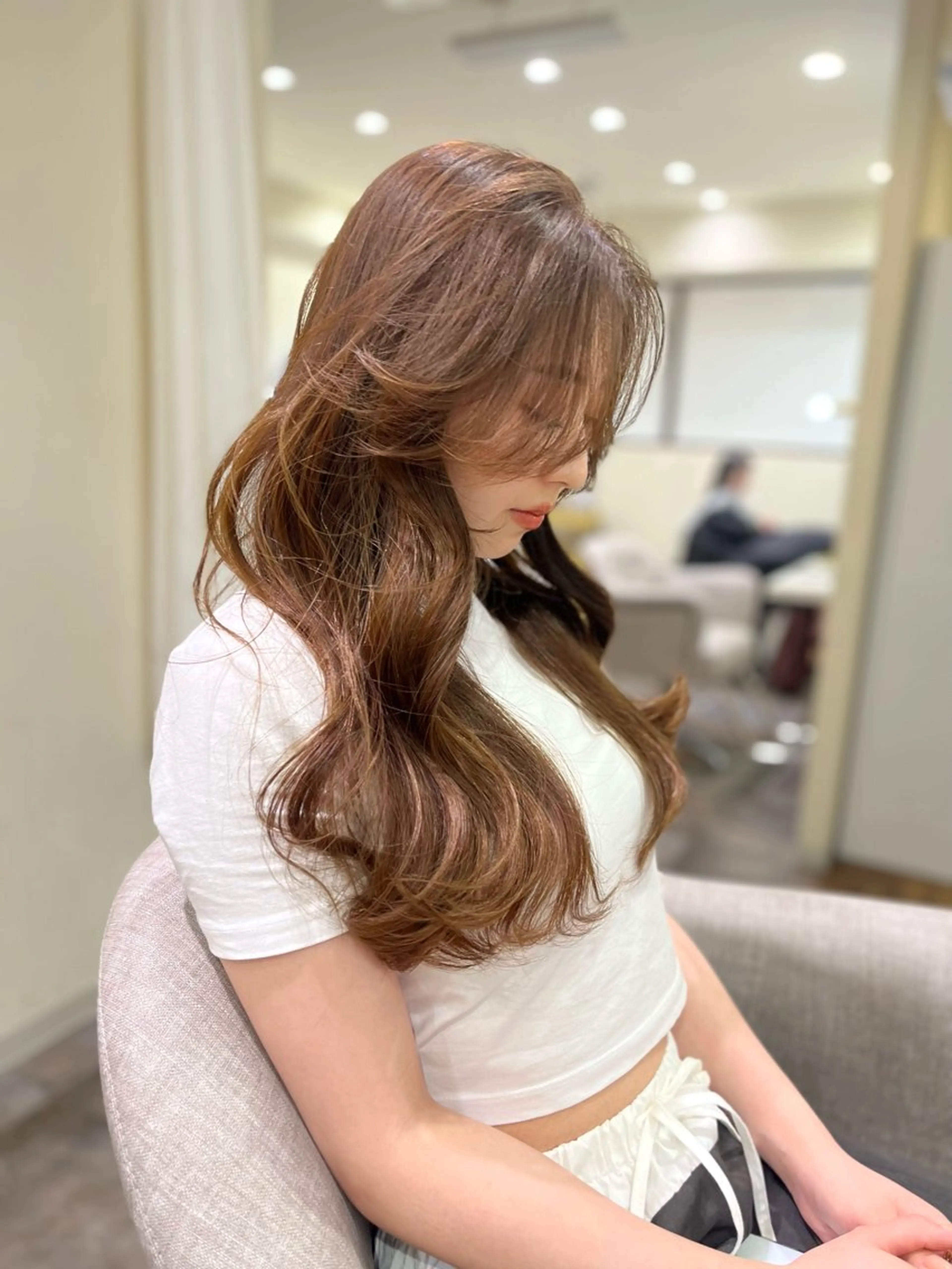 ロング カラー Sugar【シュガー】所属・ブリーチなしWカラー /レイヤーカット大阪のヘアスタイル