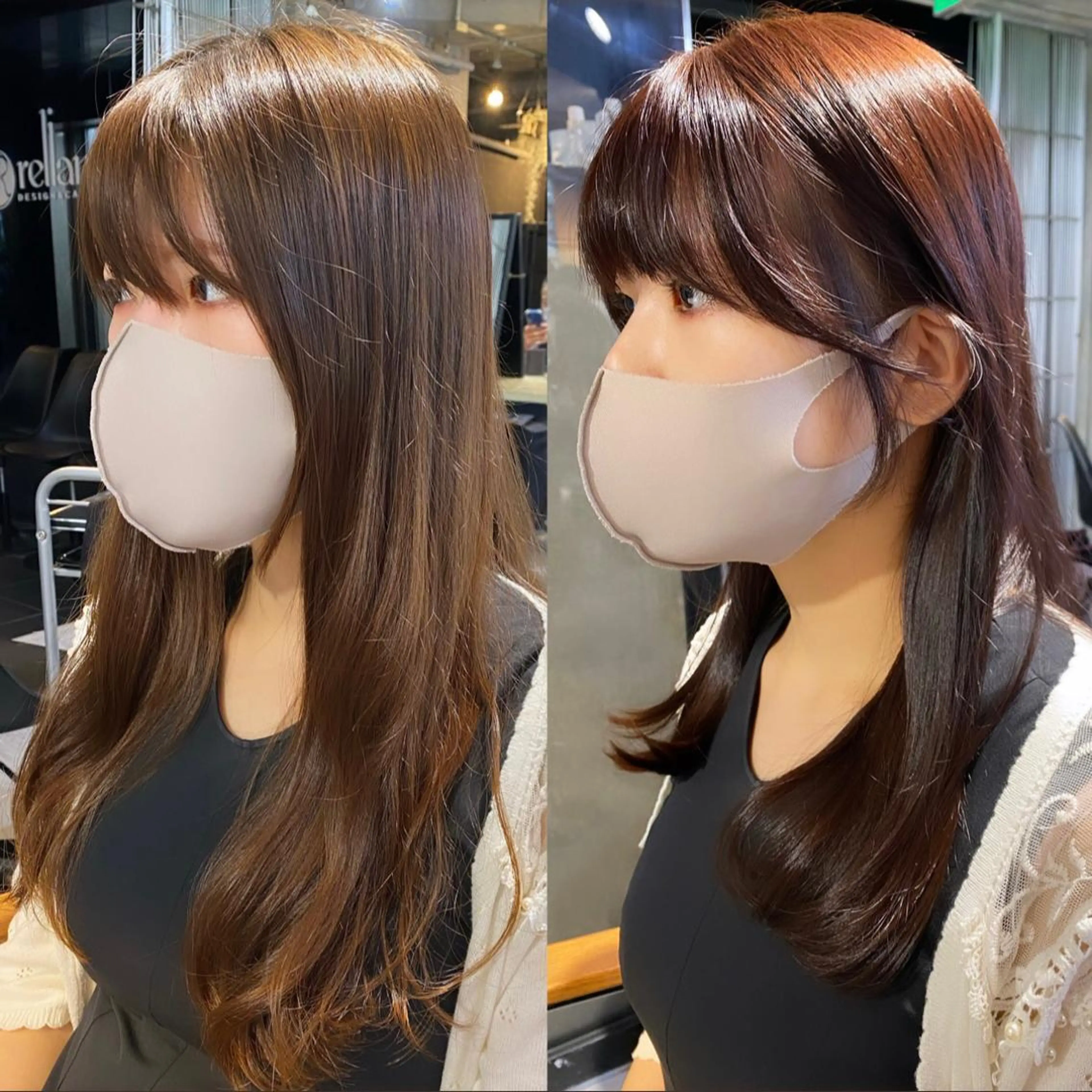 セミロング 顔周りカット 似合わせカット 大橋 美咲のヘアスタイル