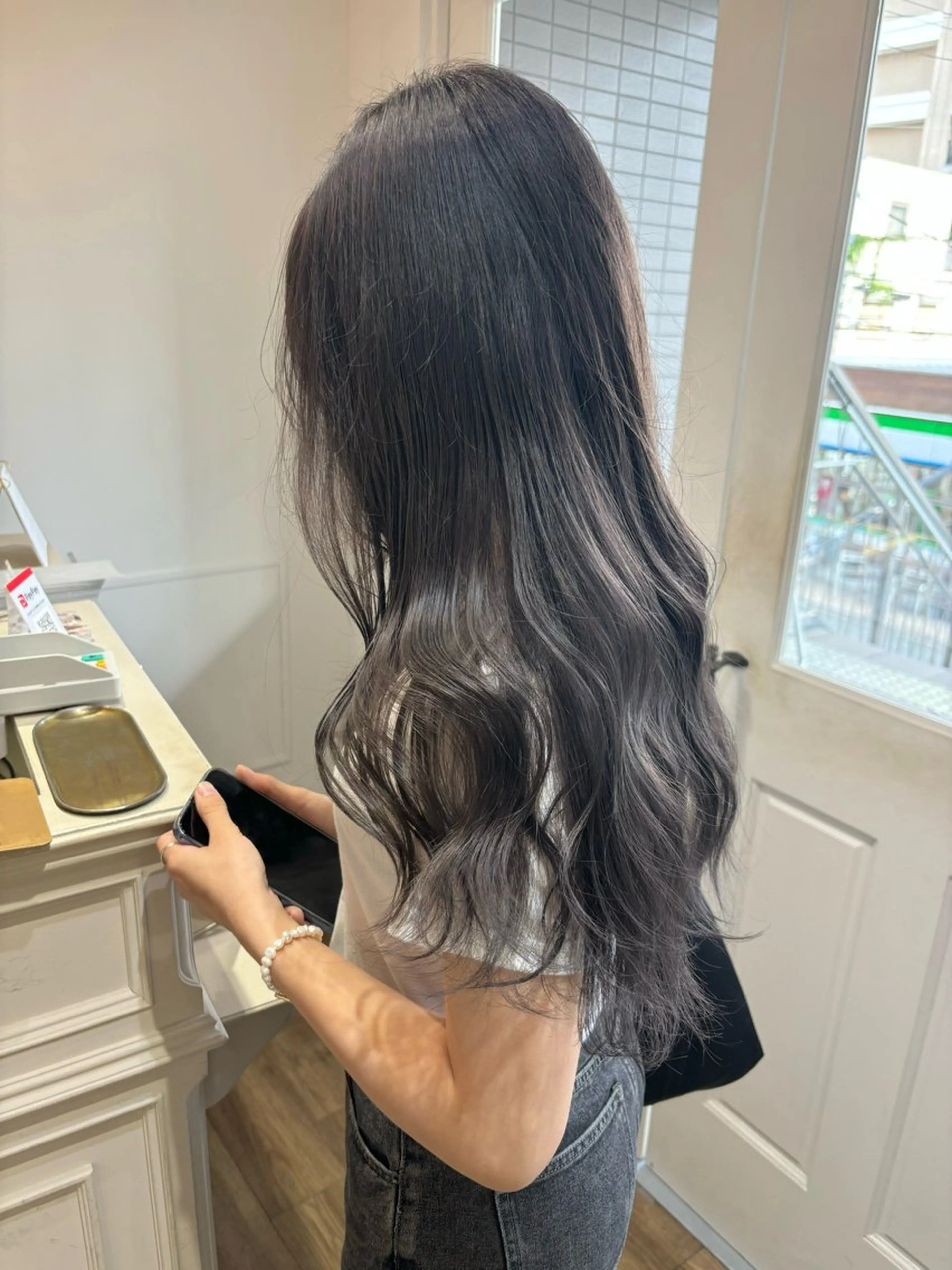 ロング カラー Risa🐈‍⬛/ グレージュ/透明感のヘアスタイル