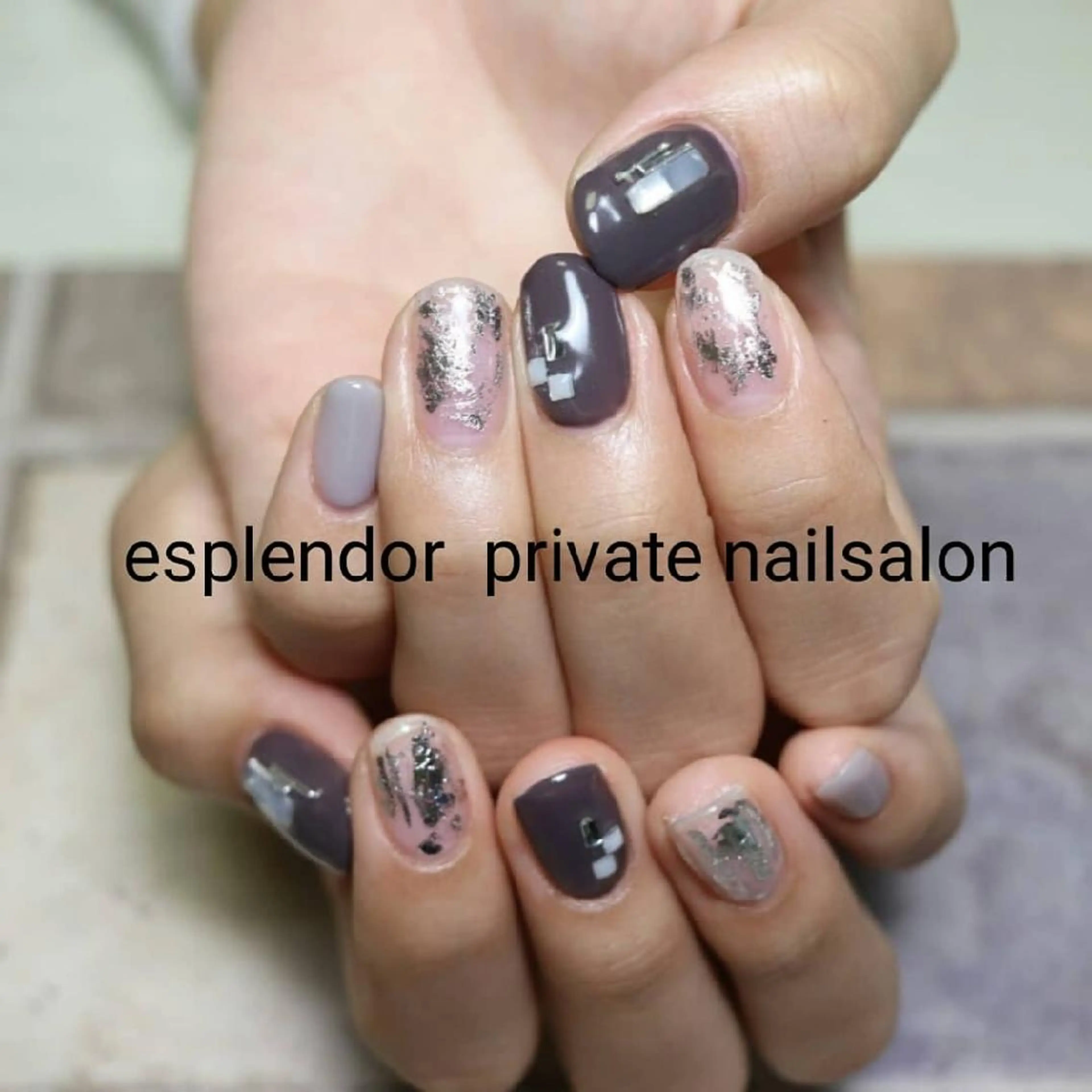 ネイル クリアネイル シルバー esplendor  エスプレンドル所属・esplendor  エスプレンドルのネイルデザイン