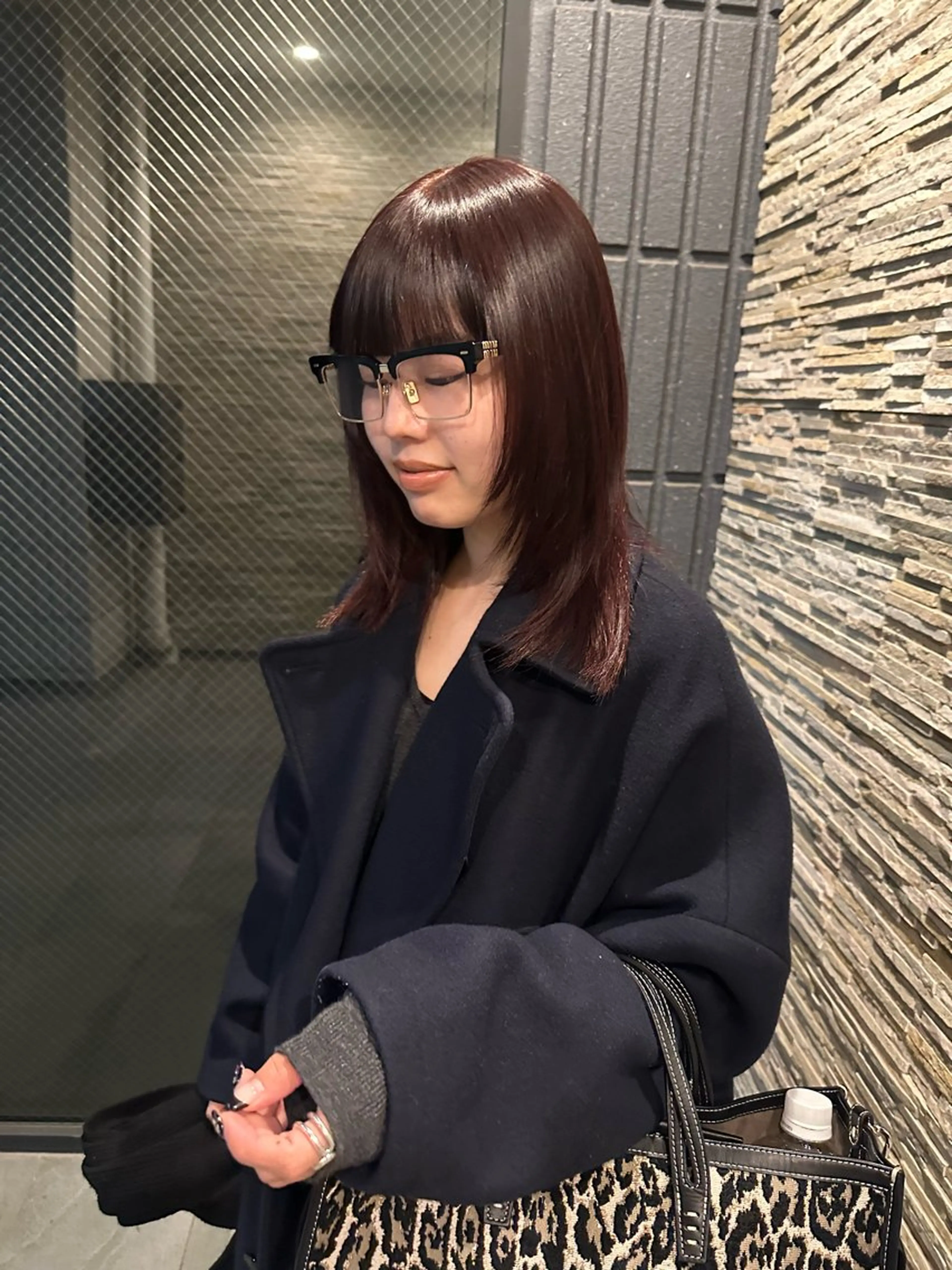 ミディアム ヘアカラー 羽柴 優杏のヘアスタイル