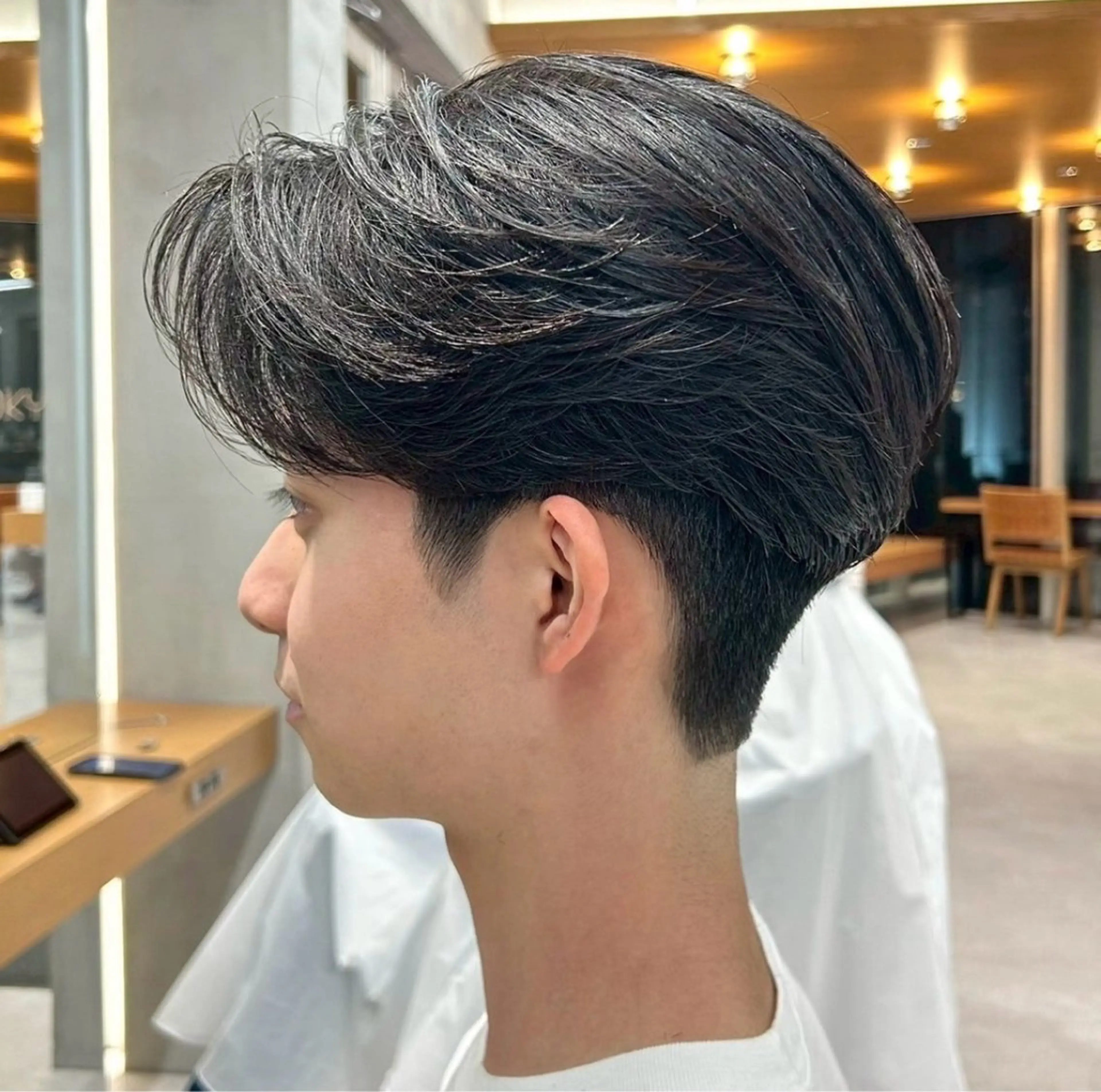 ショート パーマ メンズ nico TOKYO所属・ニュアンス/ センターパート/イノのヘアスタイル