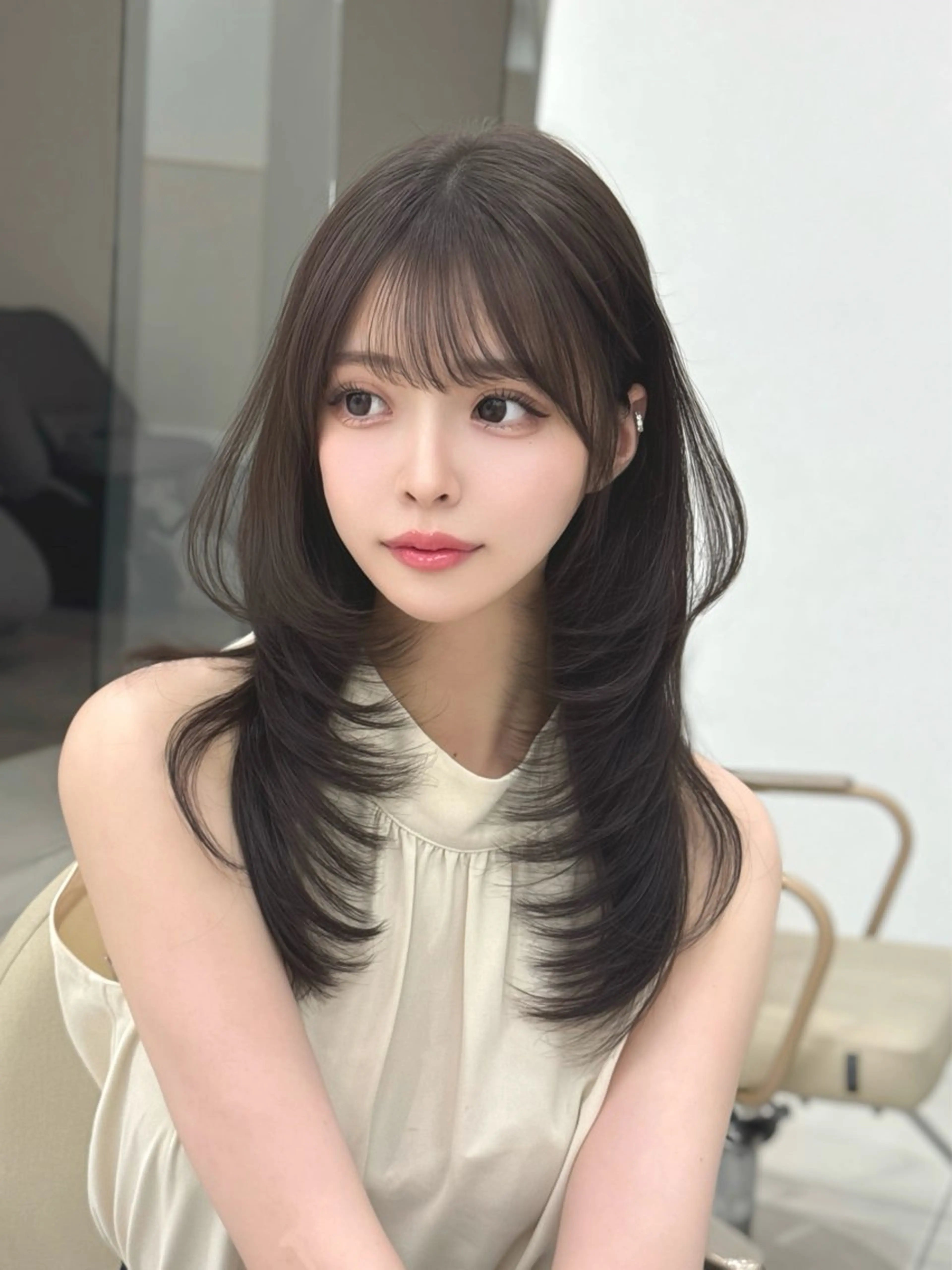 セミロング カラー MAEUL   NAGOYA所属・kaho /レイヤーカットのヘアスタイル