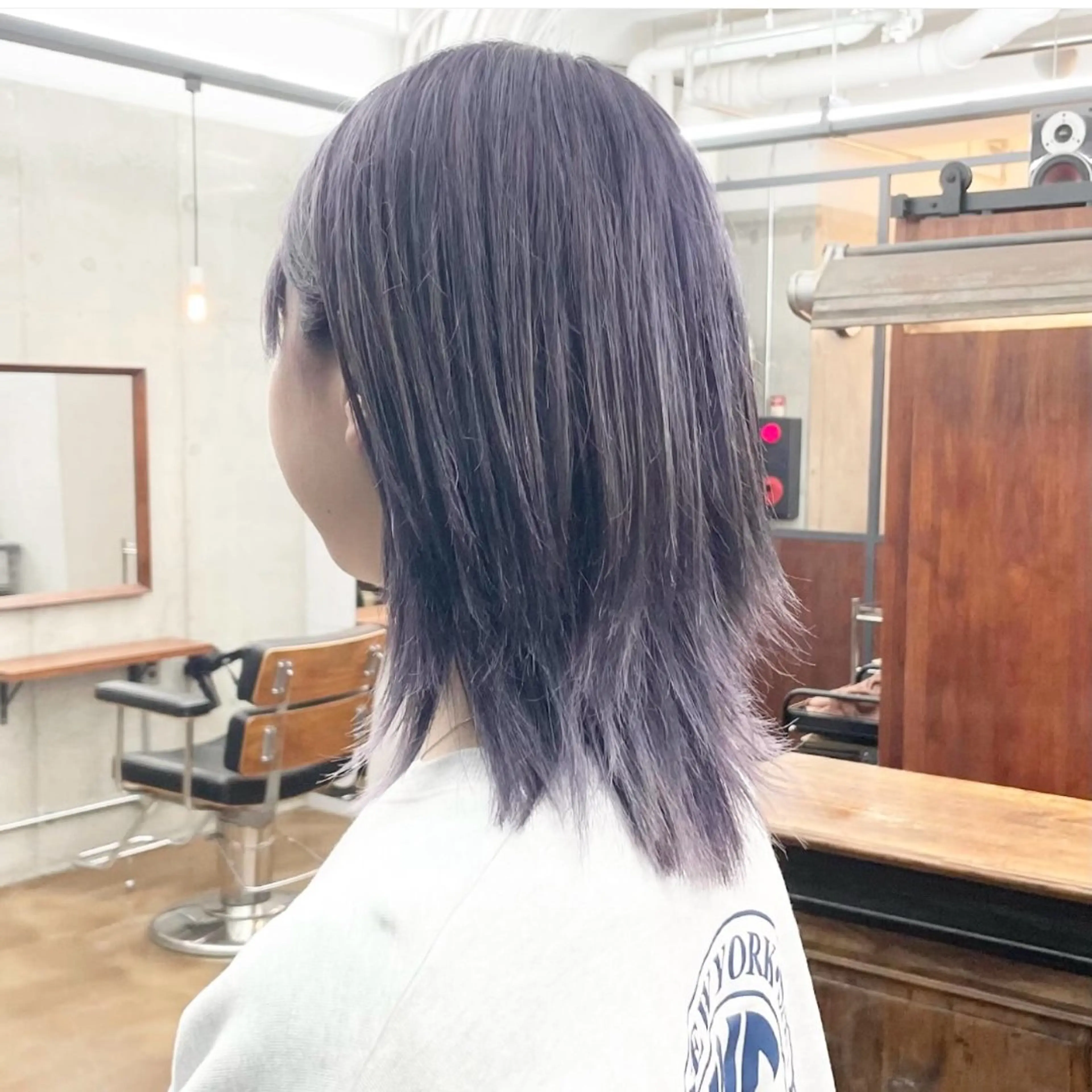 ミディアム カラー メンズ メンズブリーチ メンズウルフカット ブリーチ ラベンダーカラー ウルフカット カット ヘアカラー トリートメント ヘアセット ✂︎ウルフ・ショート ✂︎MIKUNIのヘアスタイル