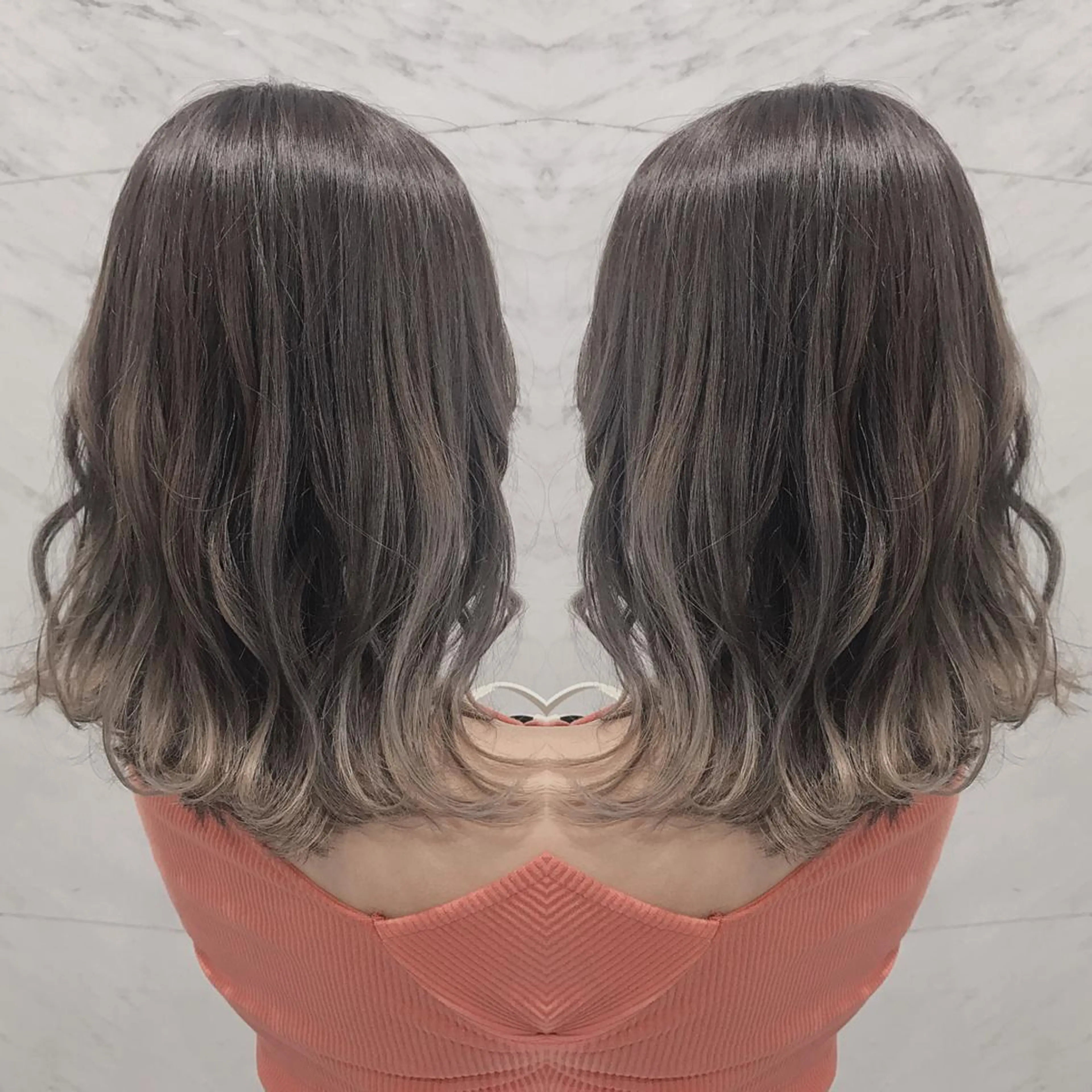 セミロング カラー ヘアカラー cecil hair所属・重政 和樹のヘアスタイル