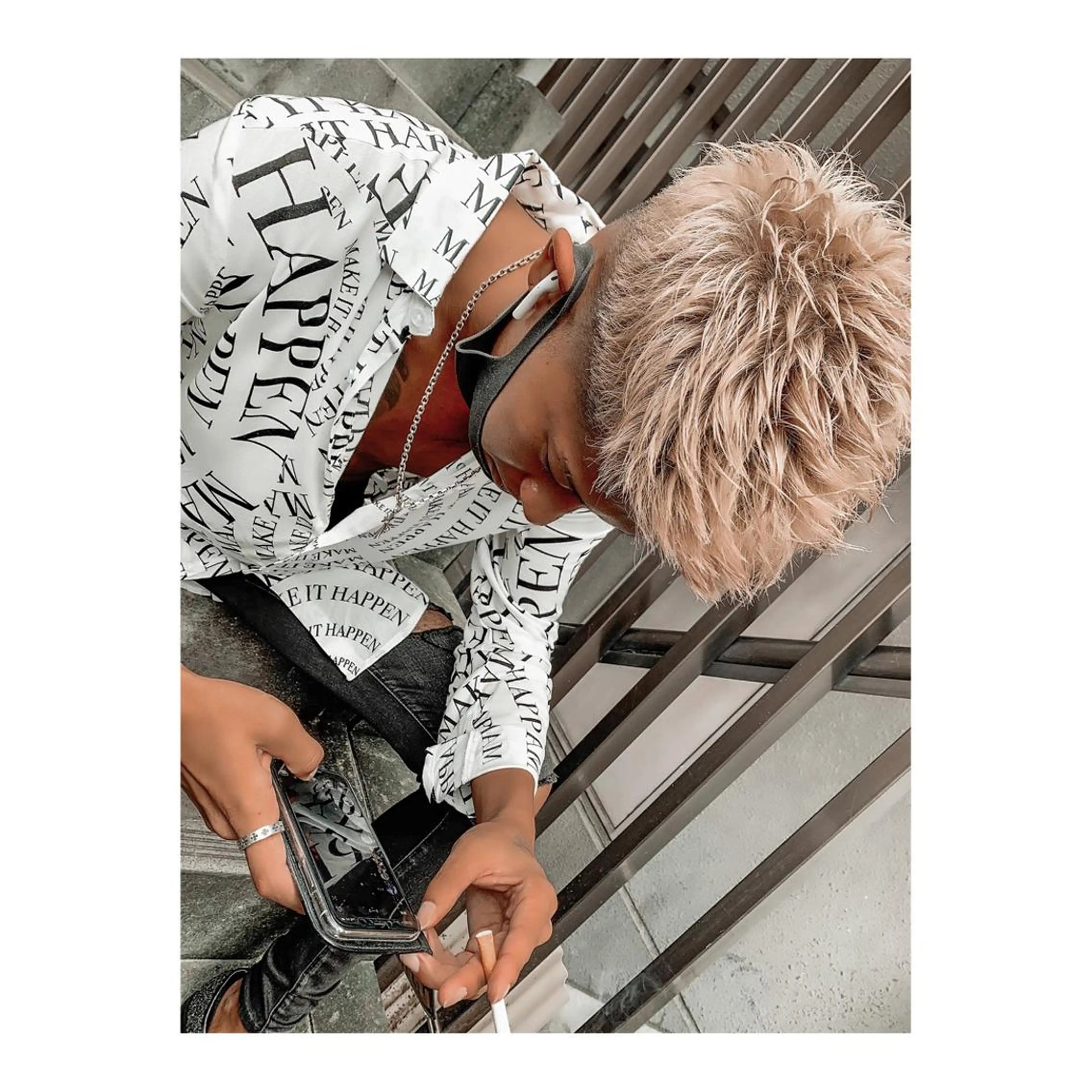 ショート カラー ヘアアレンジ メンズ ange☞ soutaのヘアスタイル