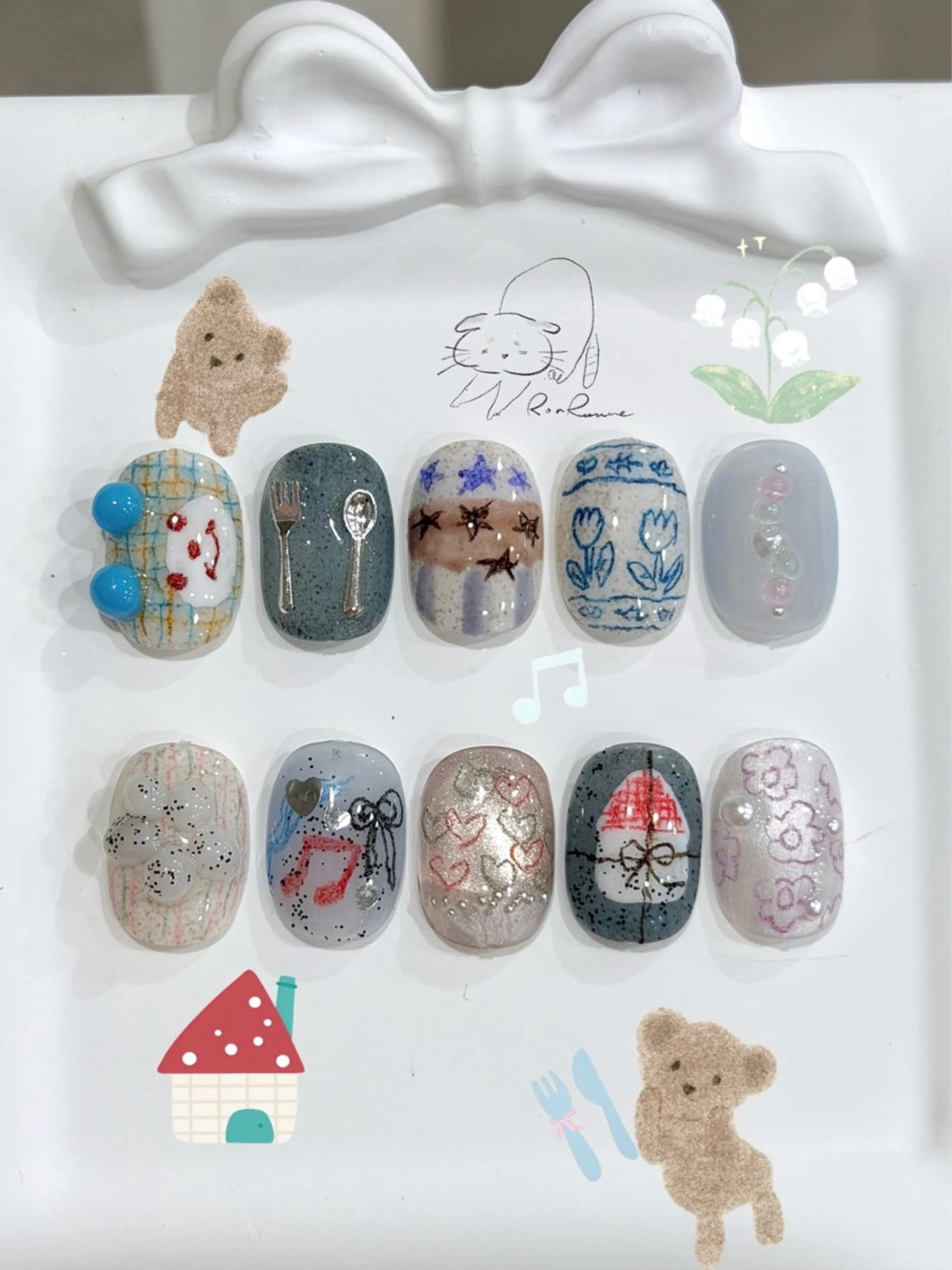 ネイル オーロラネイル 長さ出し フレンチネイル ジェルネイル ミラーネイル ハンドネイル Cho Artネイル所属・ronronne .のネイルデザイン