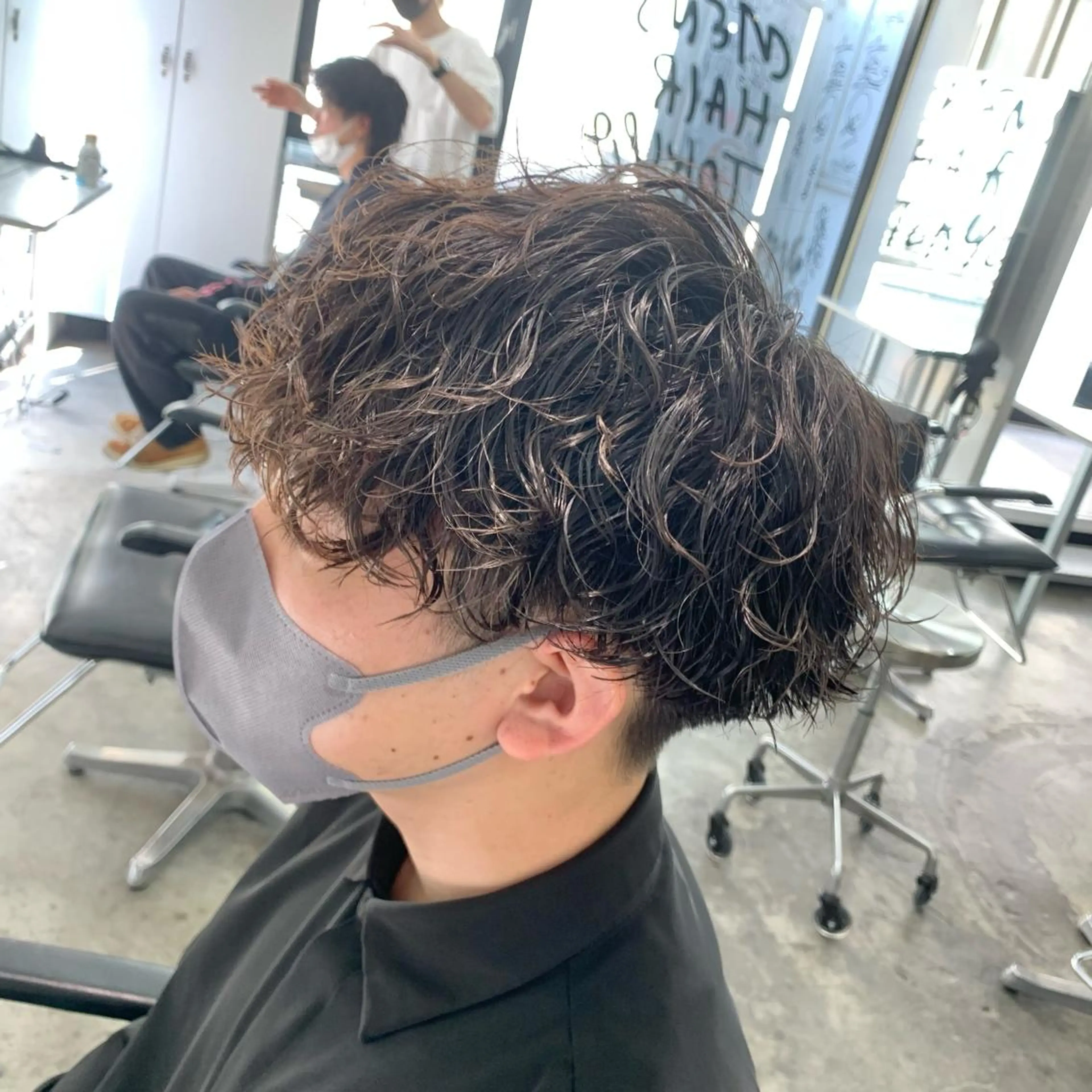 ショート パーマ メンズ カット パーマ メンズ特化美容師/ 藤戸 椋のヘアスタイル