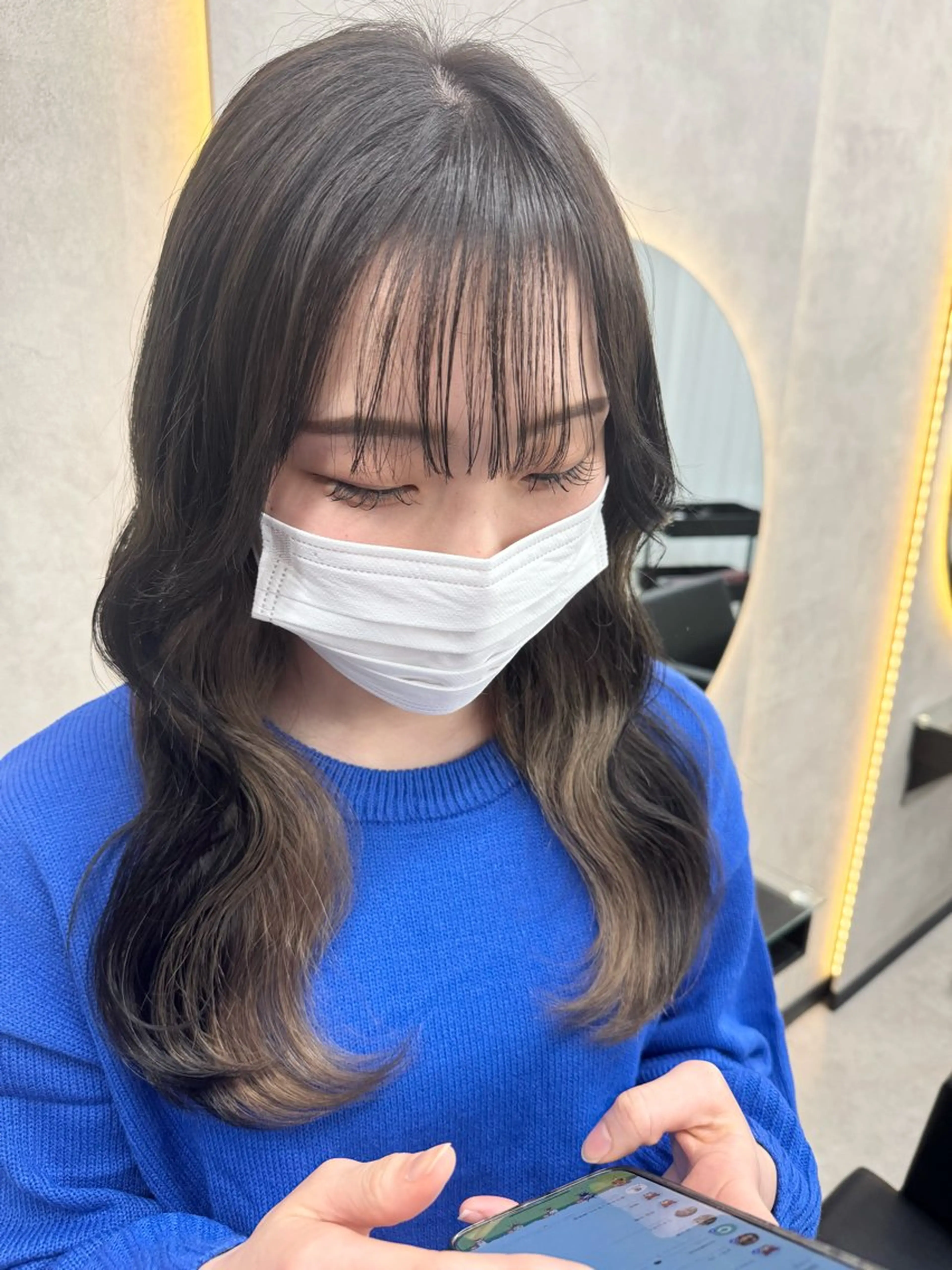 ミディアム カット ヘアカラー 🧋ミルクティー 職人🧋のヘアスタイル
