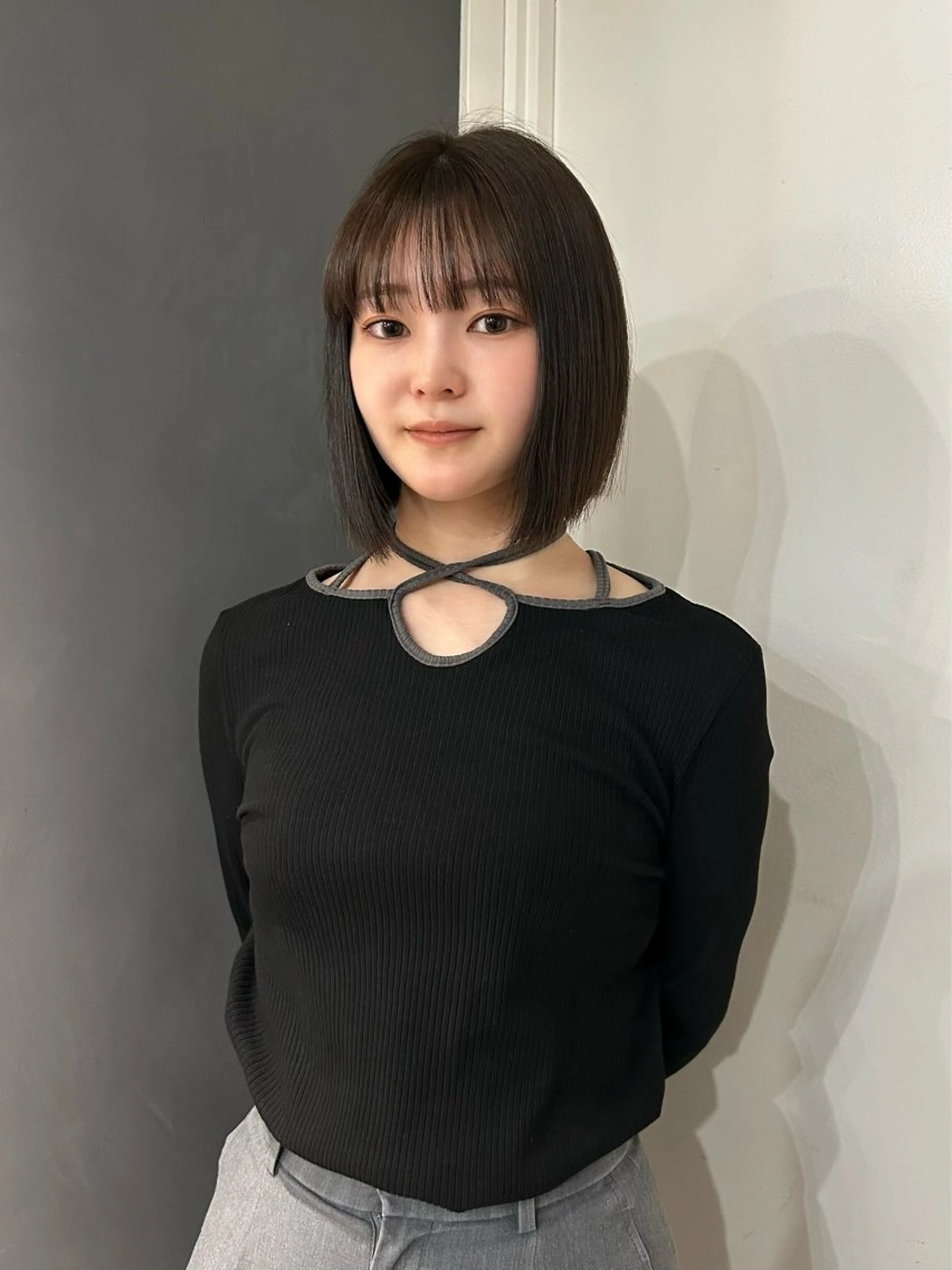 ショート ボブ カット ヘアカラー トリートメント えり 堀江/ボブ /透明感/レイヤーのヘアスタイル