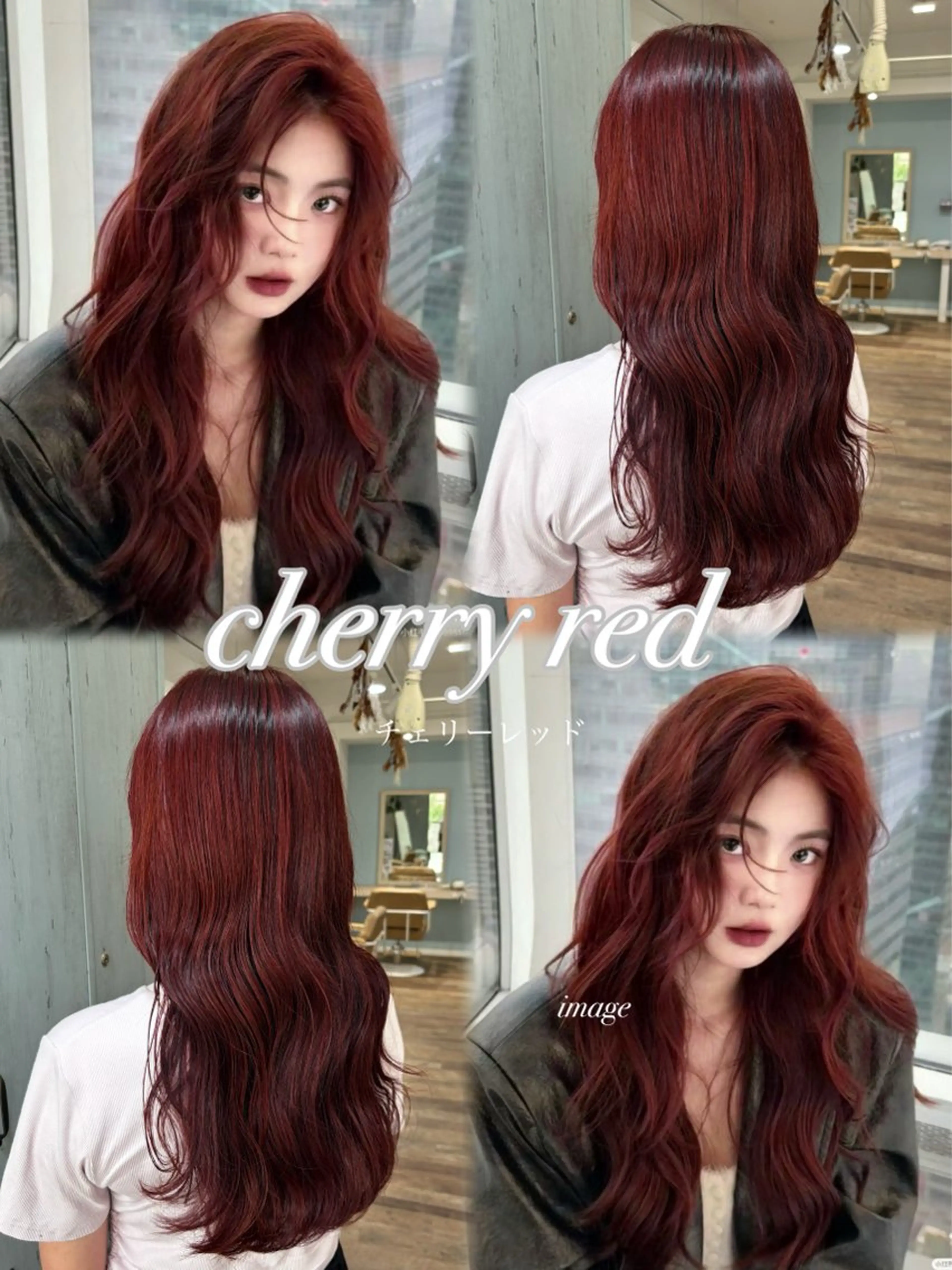 ロング カラー レッドカラー カット ヘアカラー トリートメント 暖色カラー/ボルドー /赤髪/yusaのヘアスタイル