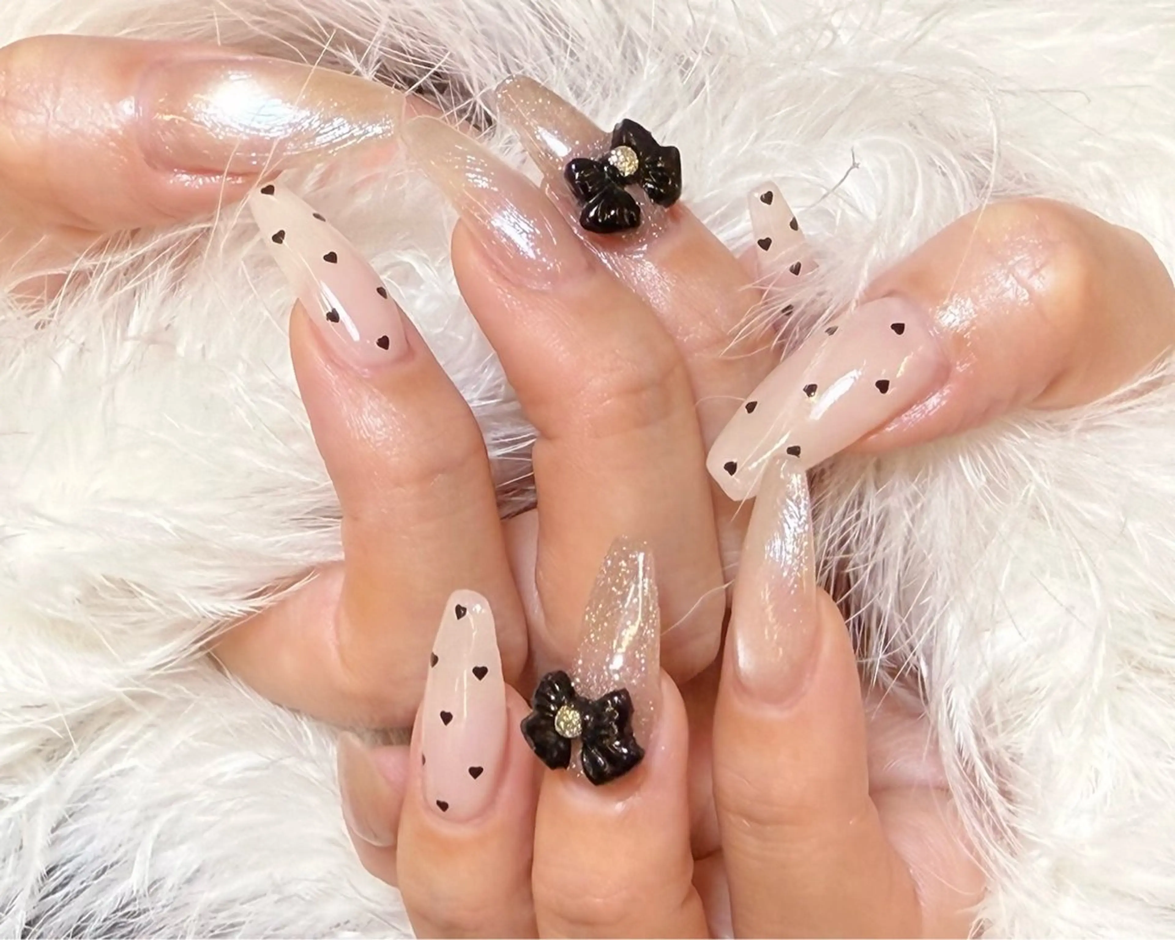 ネイル アートネイル フラッシュネイル フラワーネイル ジェルネイル ガーリー ハンドネイル Puti nailのネイルデザイン