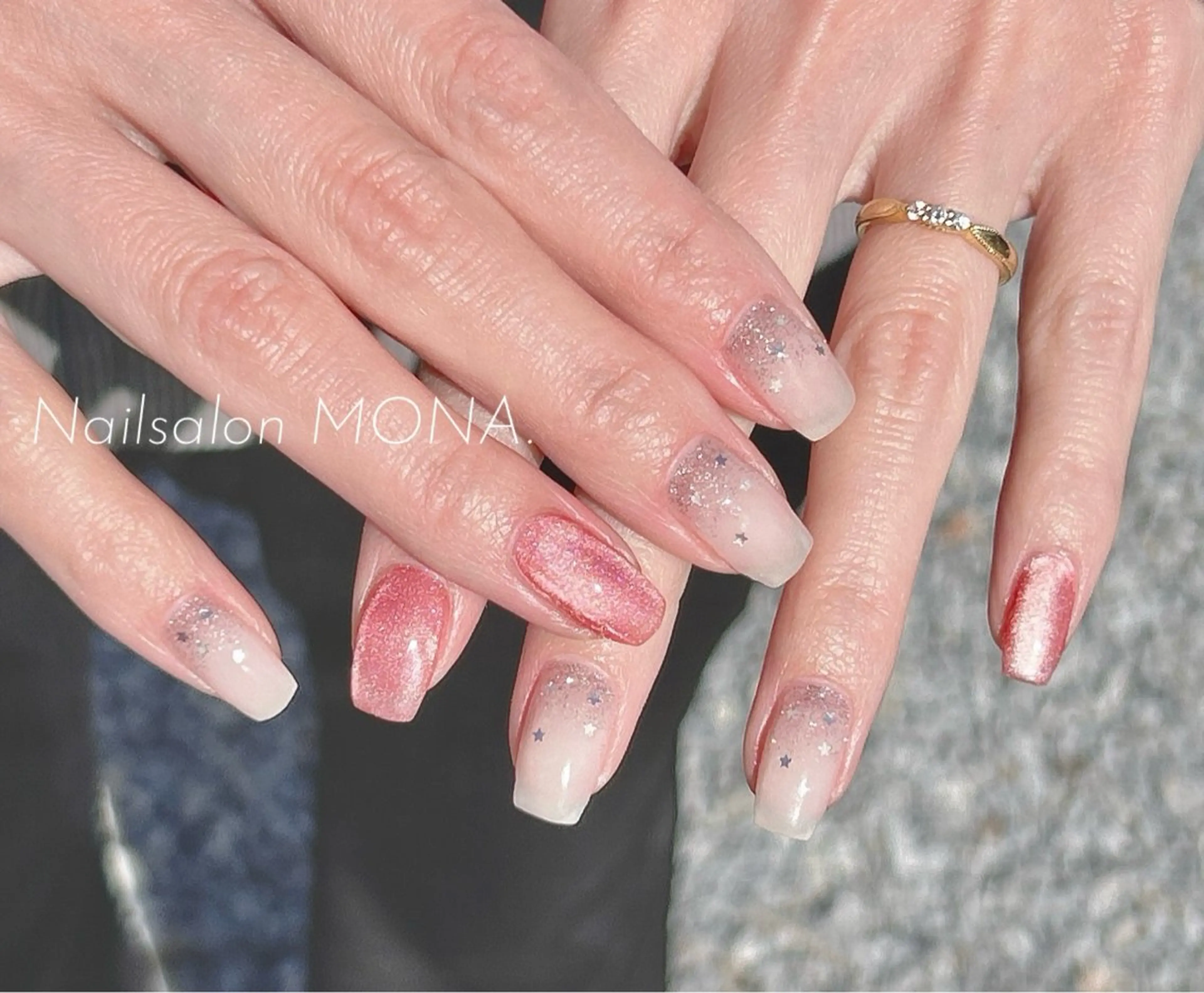 ネイル フラッシュネイル マグネットネイル Nailsalon MONA.のネイルデザイン