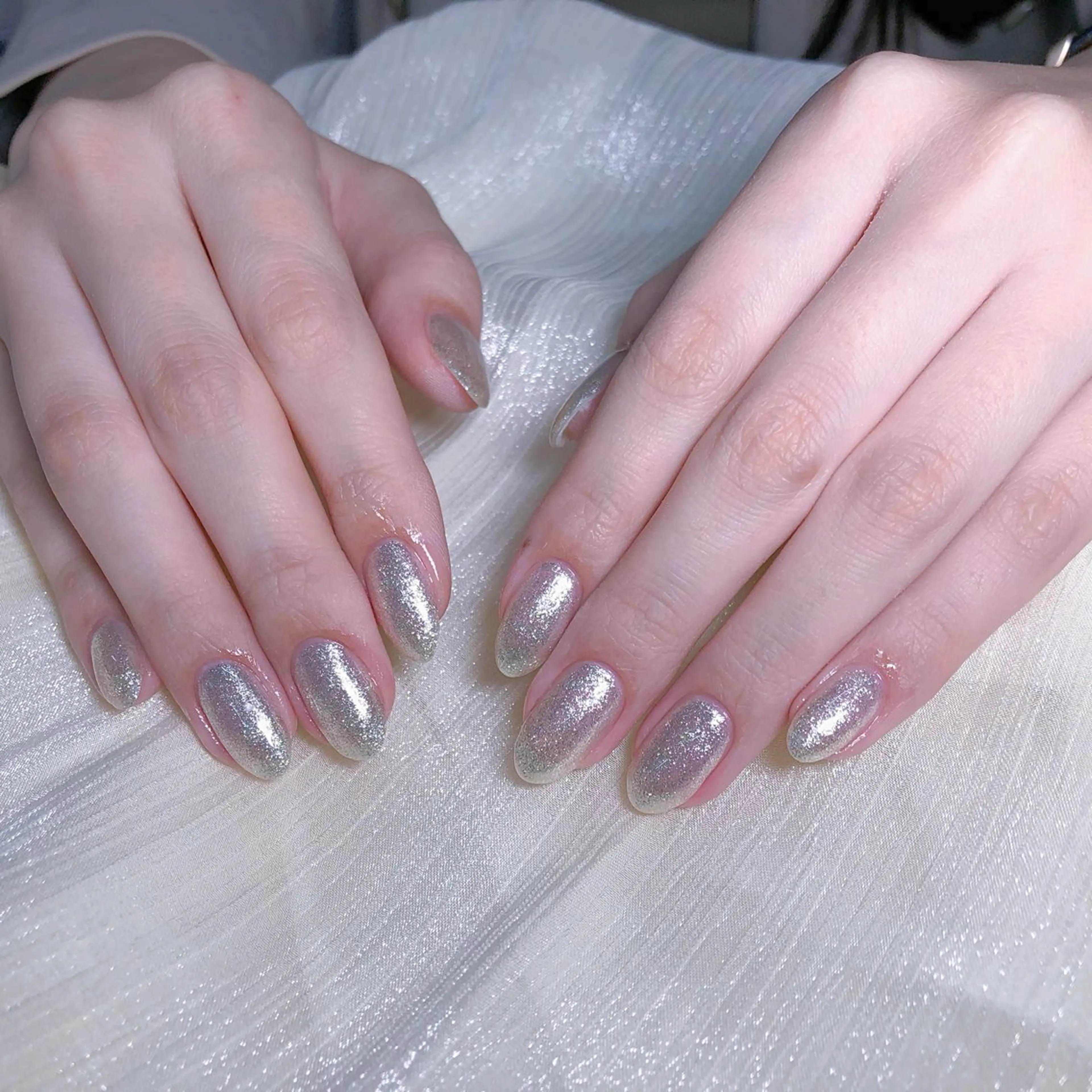 ネイル マグネットネイル オフィスネイル ワンカラーネイル ピンク シンプルネイル Salon GEMのネイルデザイン