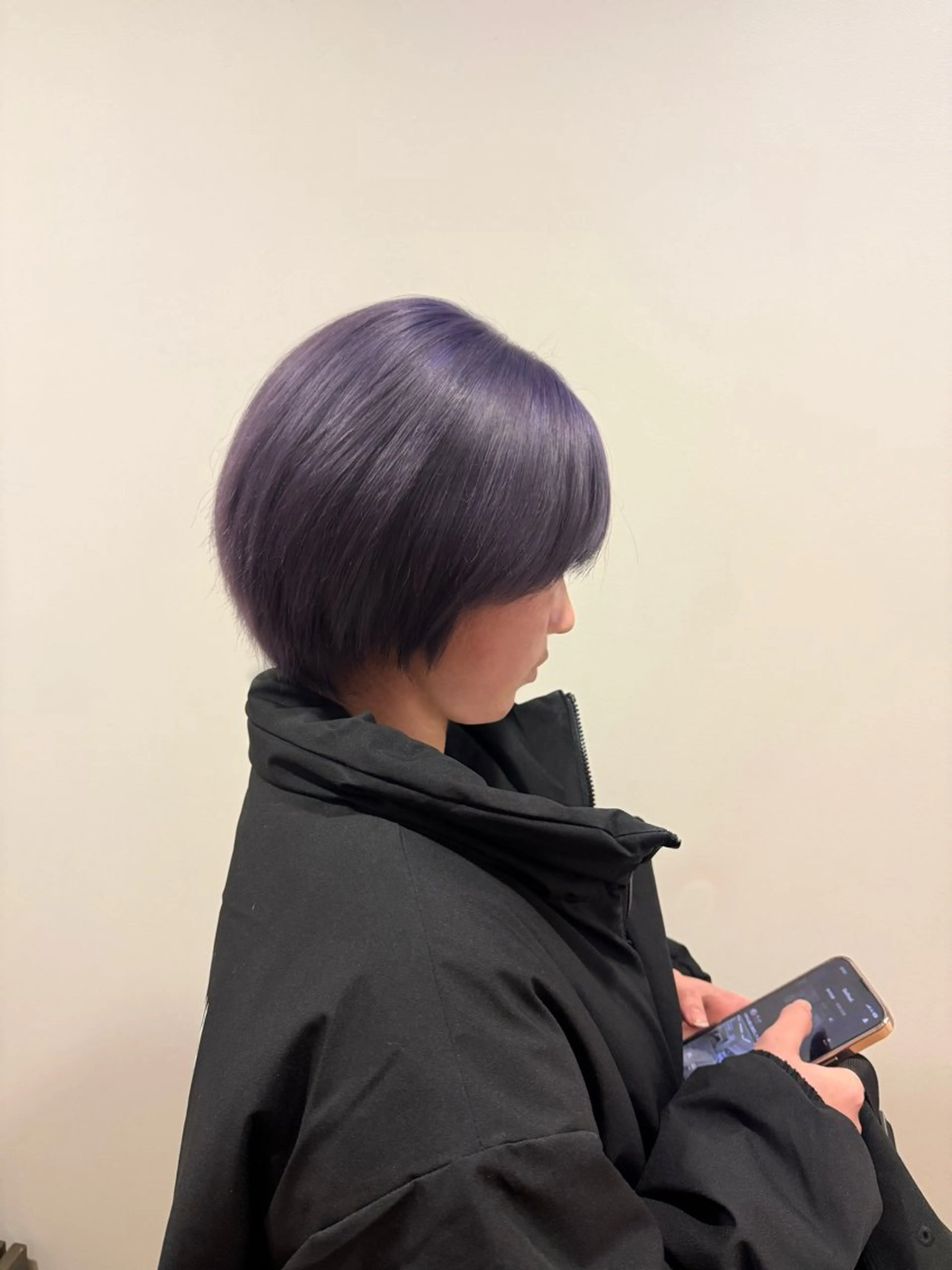 ショート カラー ベージュカラー 透明感カラー ラベンダーカラー パープルカラー ヘアカラー トリートメント 紅都🫧透明感 水光カラー🫧のヘアスタイル