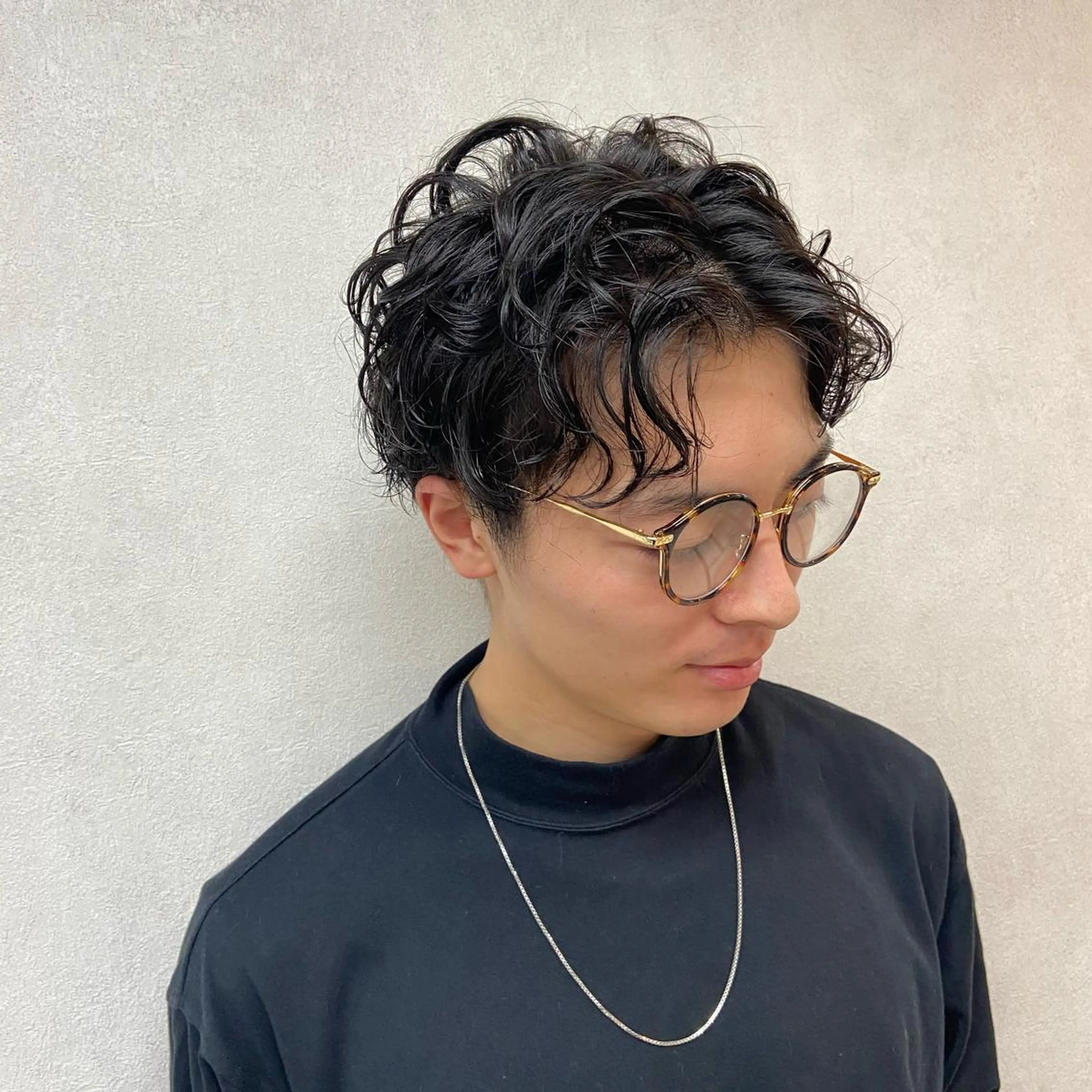 ショート パーマ メンズ メンズパーマ コテ巻き風パーマ★ はるさんのヘアスタイル