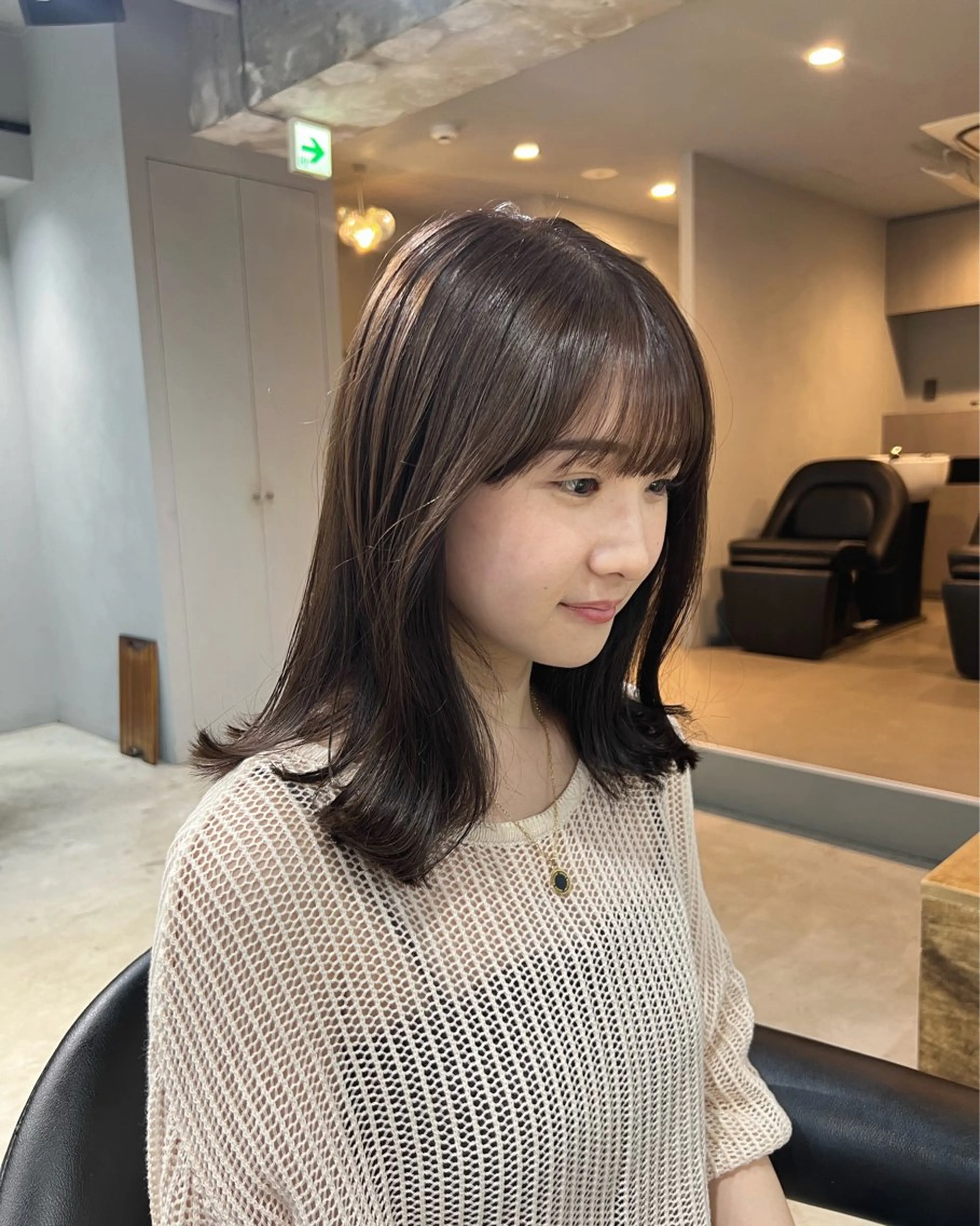 ミディアム カラー ヘアカラー トリートメント akane/ボブ /オリーブ/ブラウンのヘアスタイル