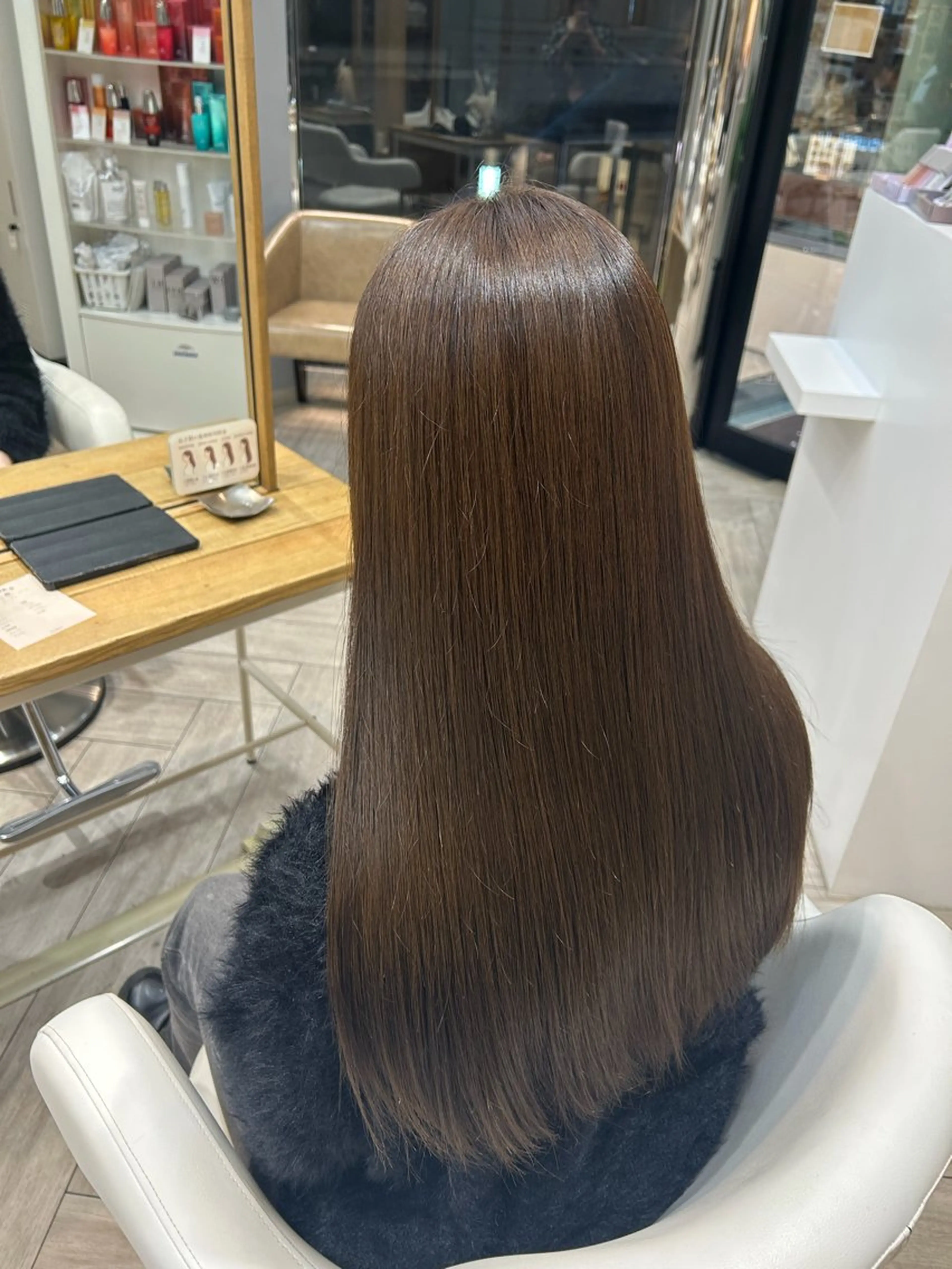 ロング 縮毛矯正 トリートメント 蓮池 愛海のヘアスタイル