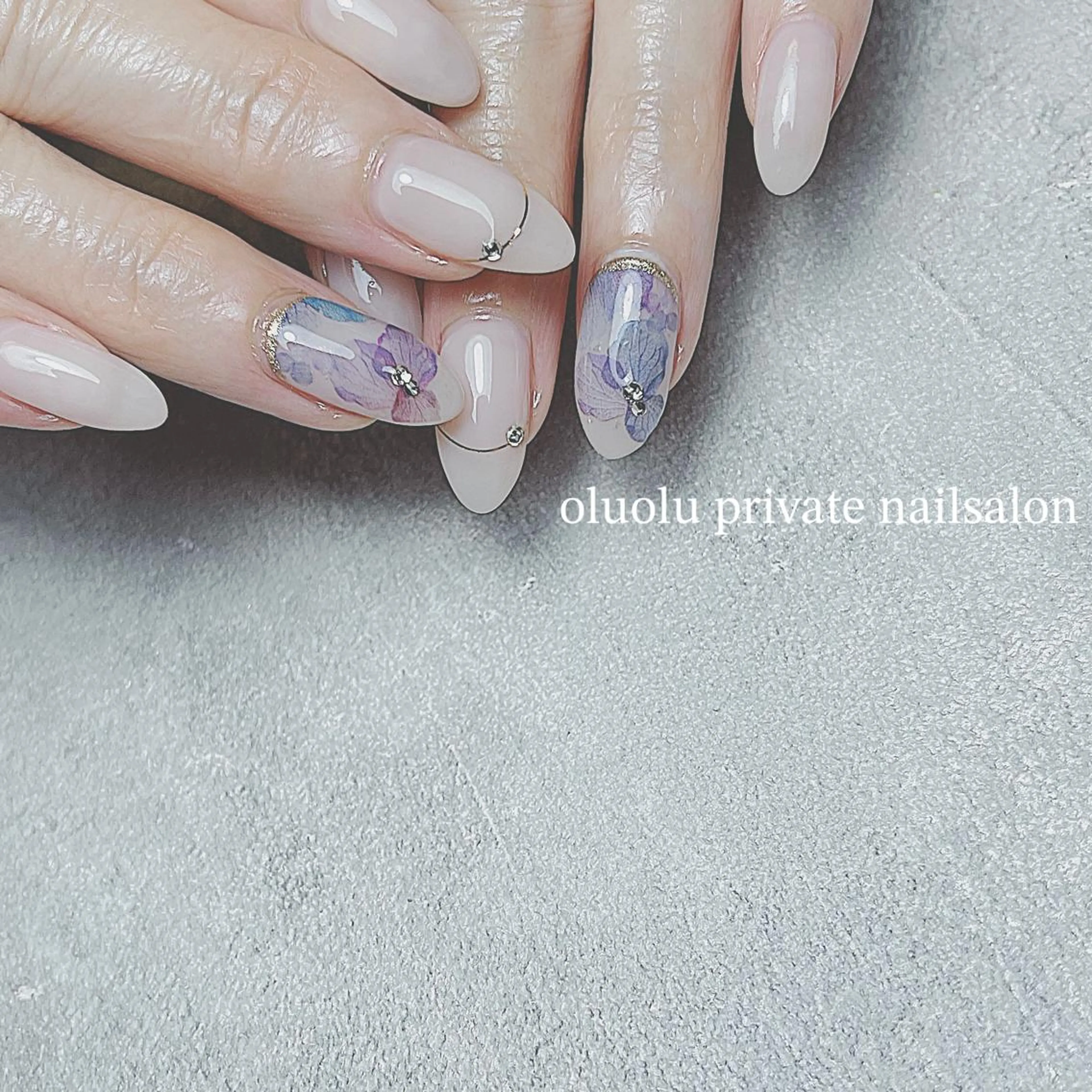 ネイル アートネイル フラワーネイル フットネイル ニュアンスネイル 春ネイル ハンドネイル 大村 紬華のネイルデザイン