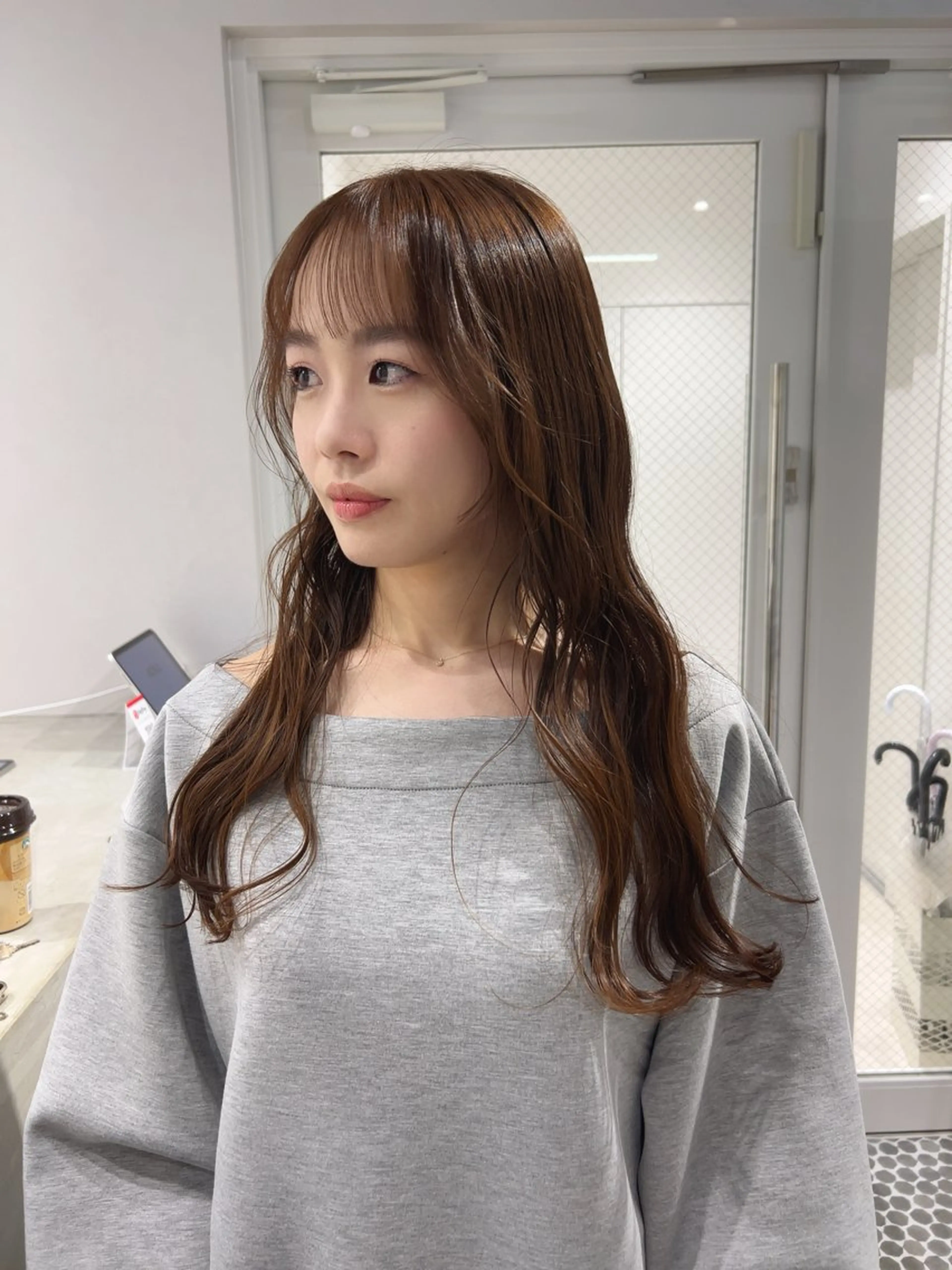 ロング カラー 透明感カラー ヘアカラー トリートメント SALOWIN栄 三丁目 木戸里実のヘアスタイル