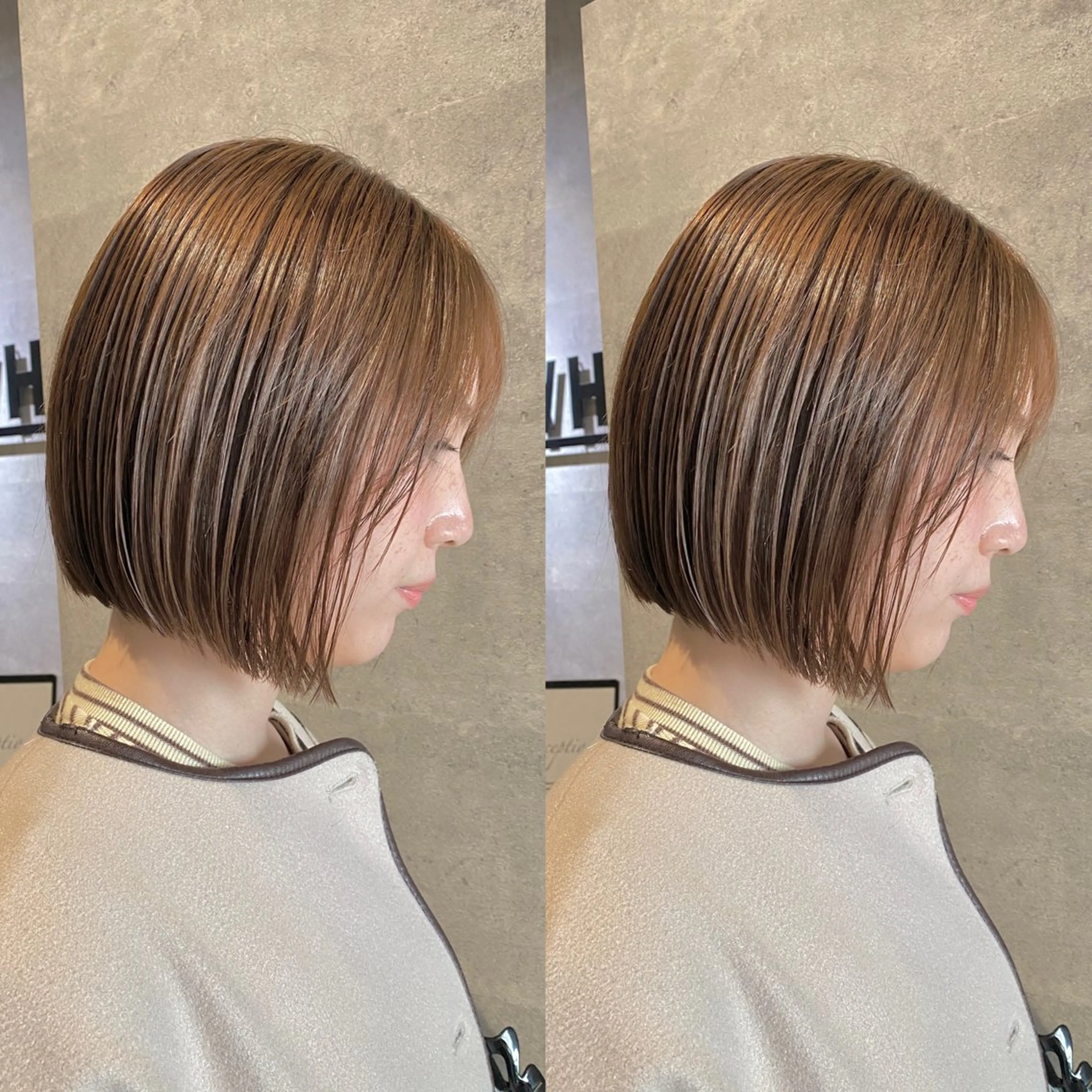 ショート ボブ カット ヘアカラー _WHITE難波店[アンダーバーホワイト]所属・艶カラー/髪質改善 /韓国風/中村嘉秀のヘアスタイル