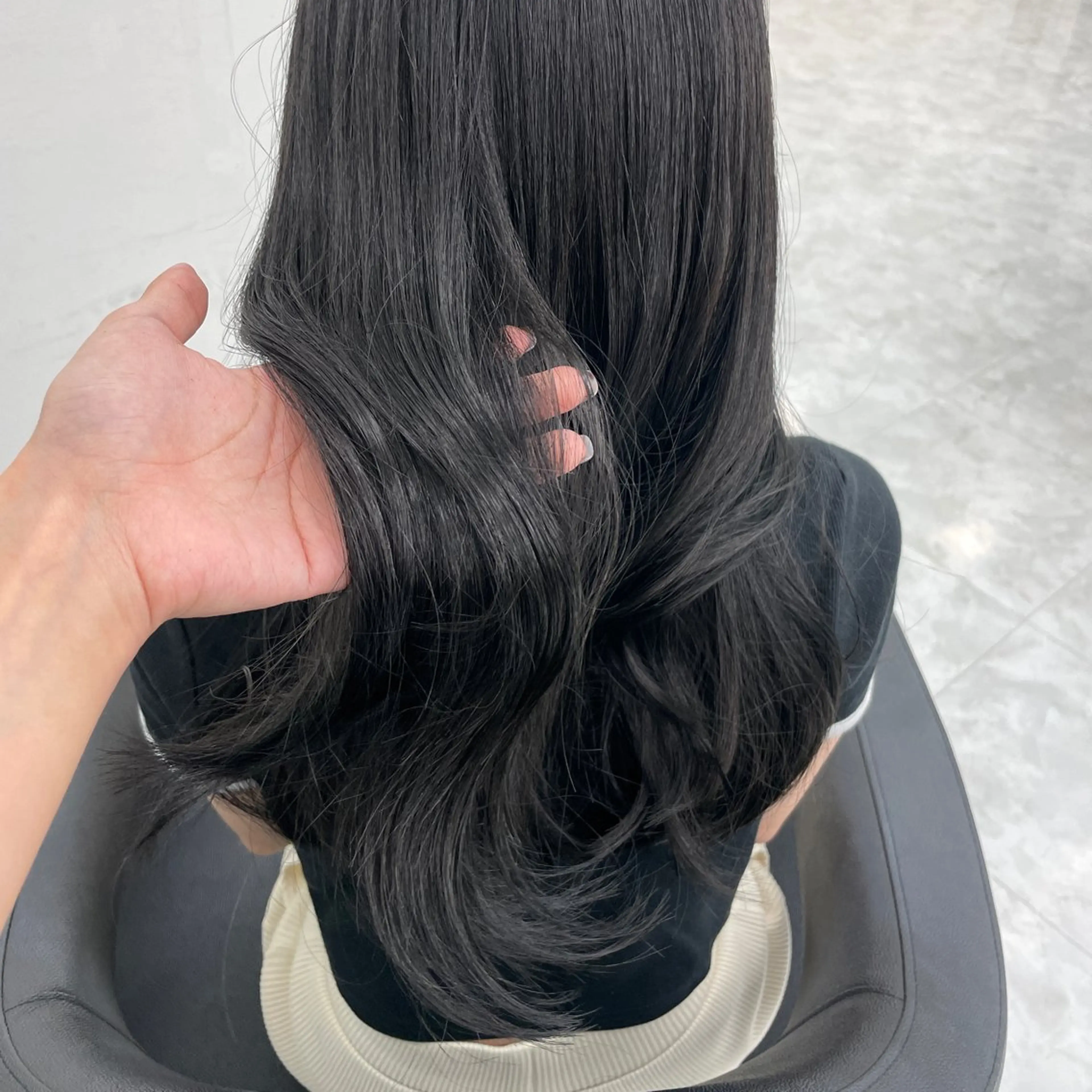 セミロング カット ヘアカラー トリートメント MOE 福岡韓国ヘア✧︎のヘアスタイル