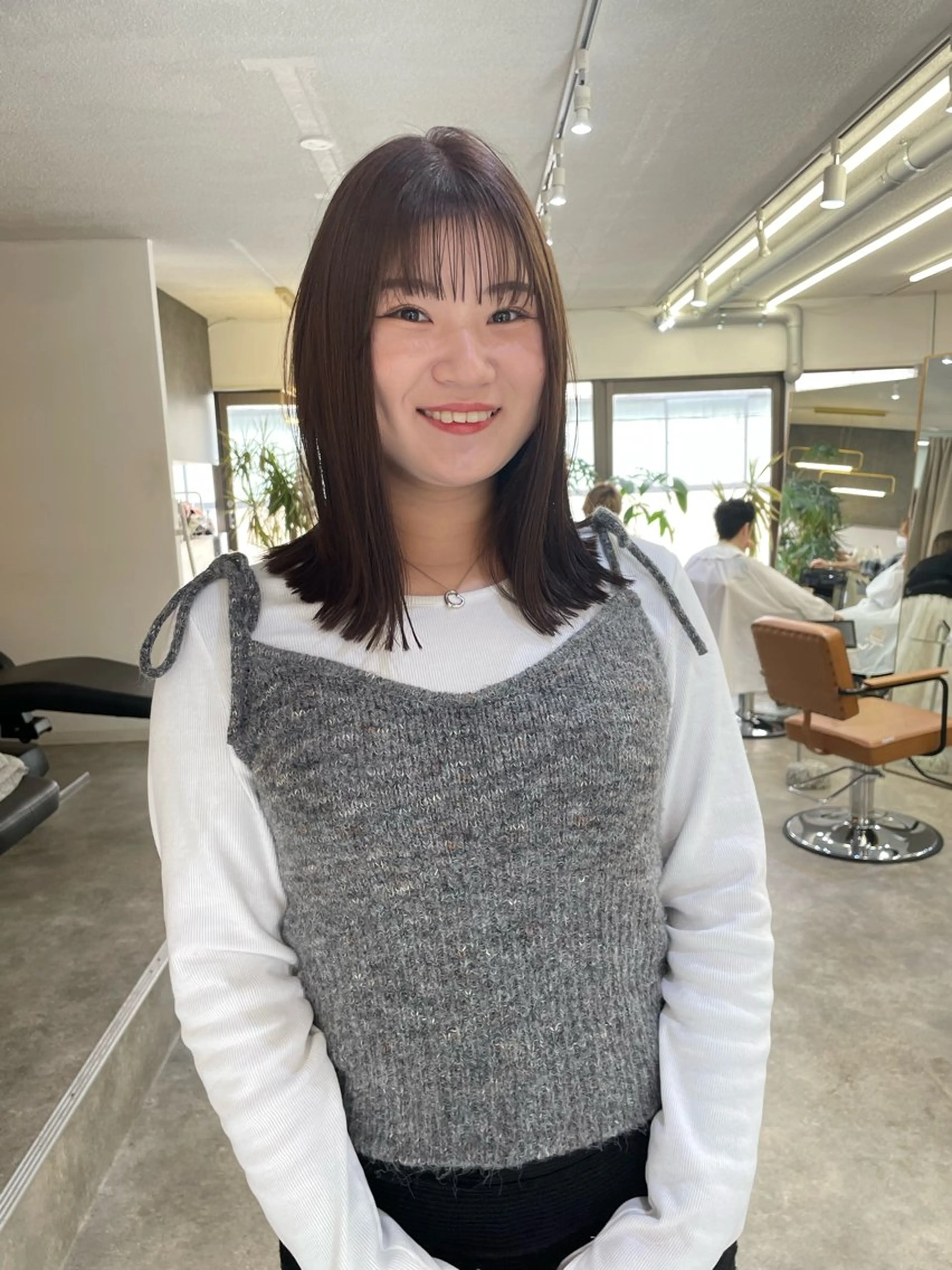 ミディアム カラー ヘアカラー トリートメント sakura🌸 レイヤー/韓国ヘアのヘアスタイル