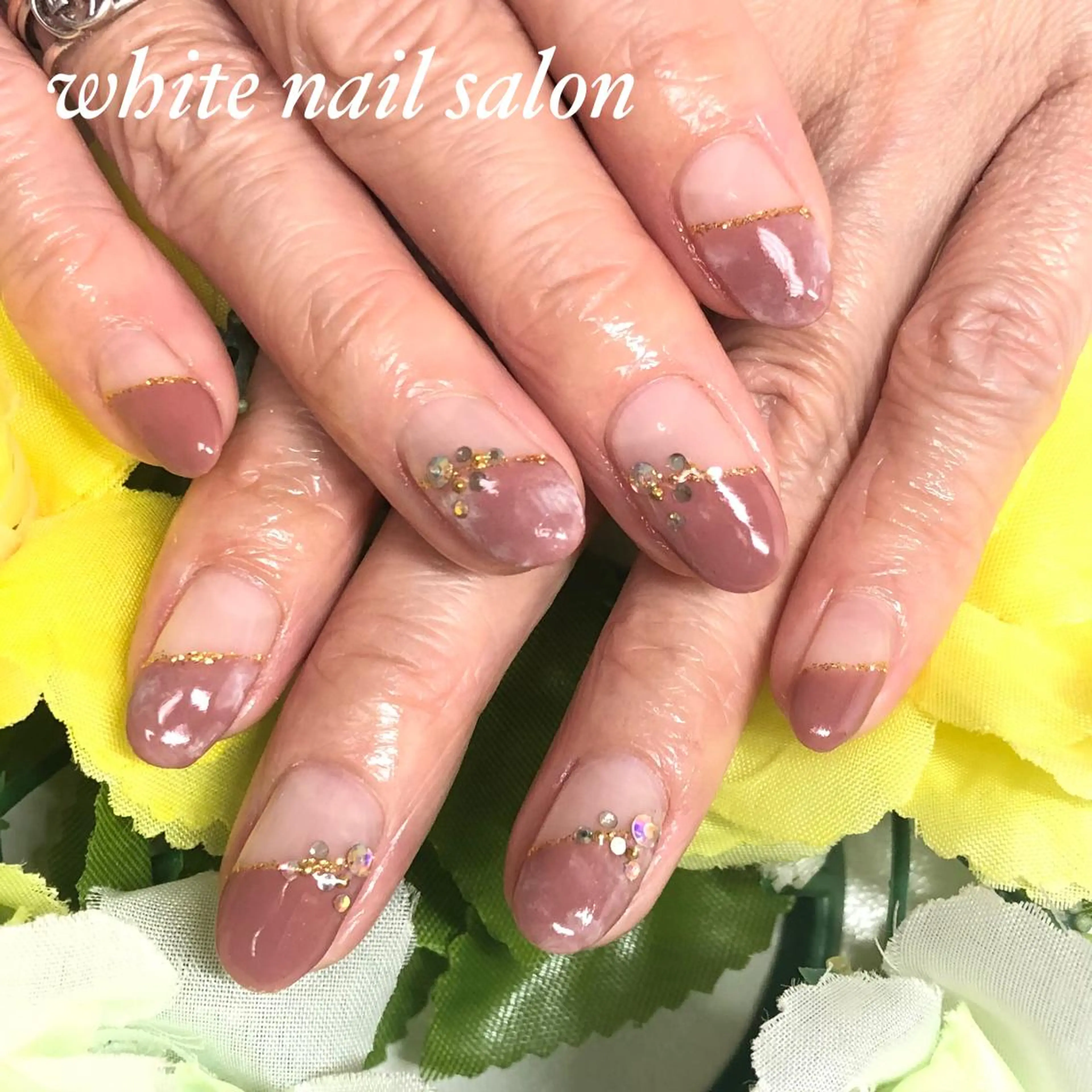 ネイル アートネイル フットネイル フレンチネイル ジェルネイル ハードジェル ハンドネイル white nail salonのネイルデザイン