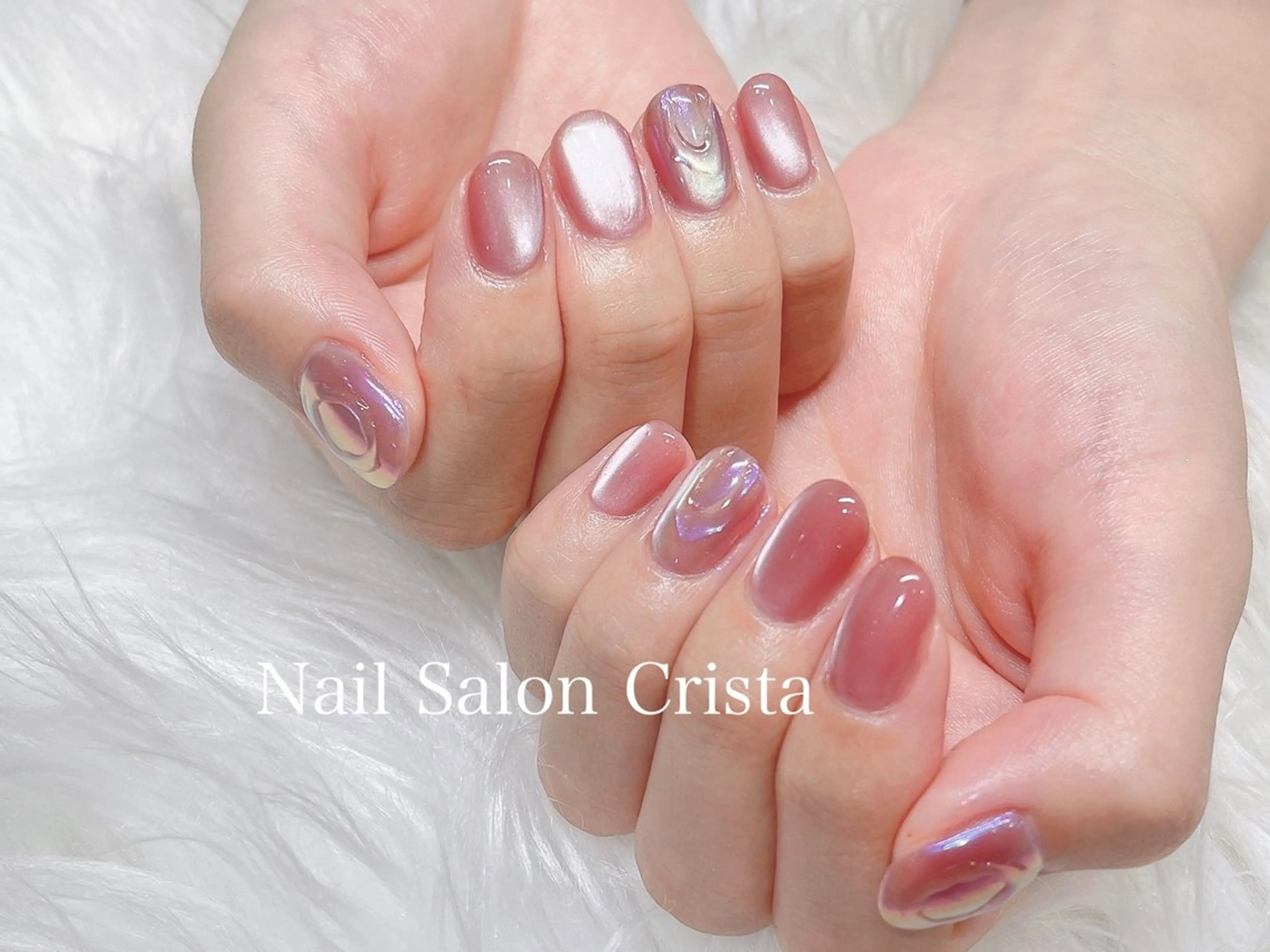 ネイル フットネイル ジェルネイル マグネットネイル オフィスネイル ワンカラーネイル ハンドネイル CRISTA所属・CRISTA MOMOのネイルデザイン