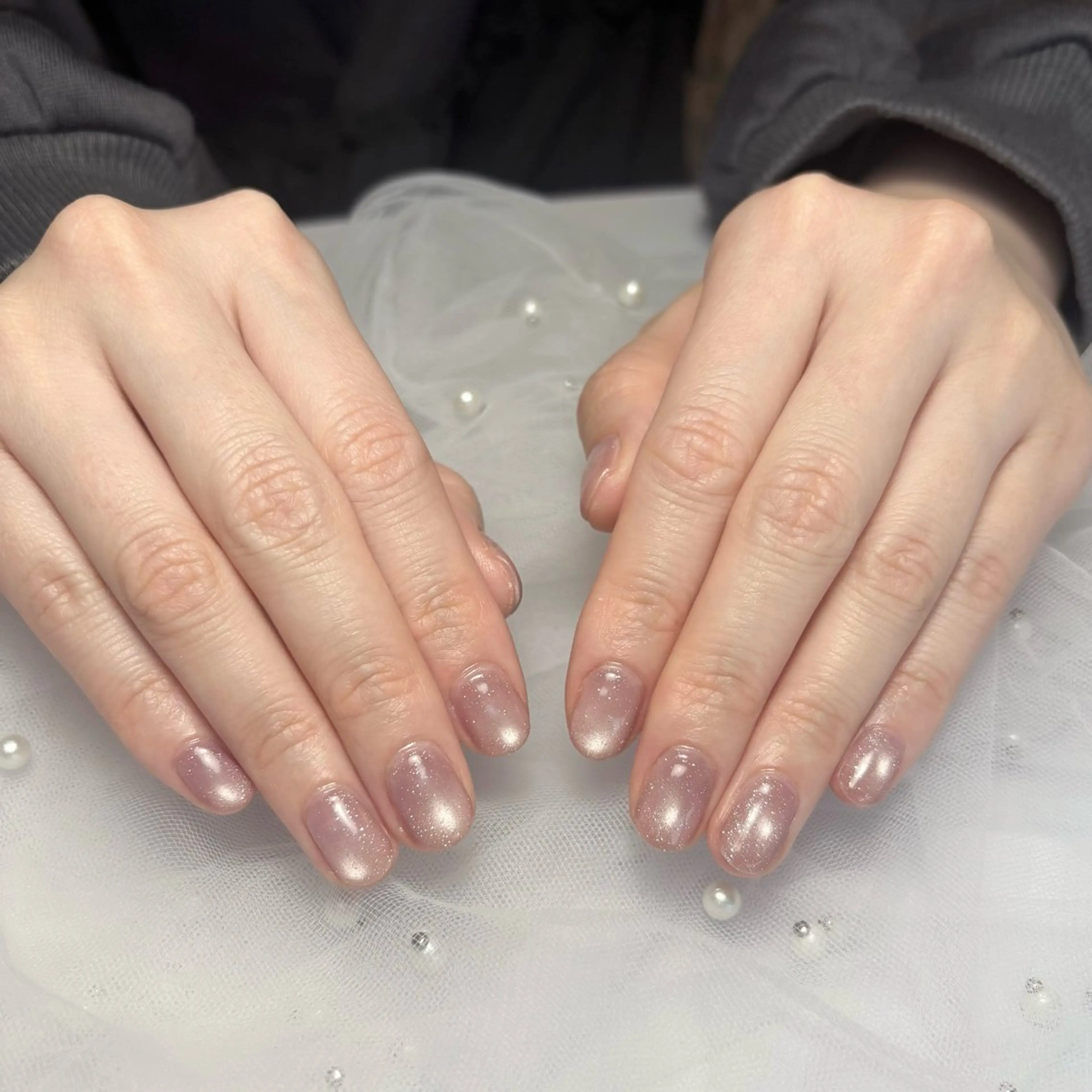 ネイル マグネットネイル マグネットワンカラー ワンカラーネイル ハンドネイル nail salon kohaku所属・nailsalon kohakuのネイルデザイン