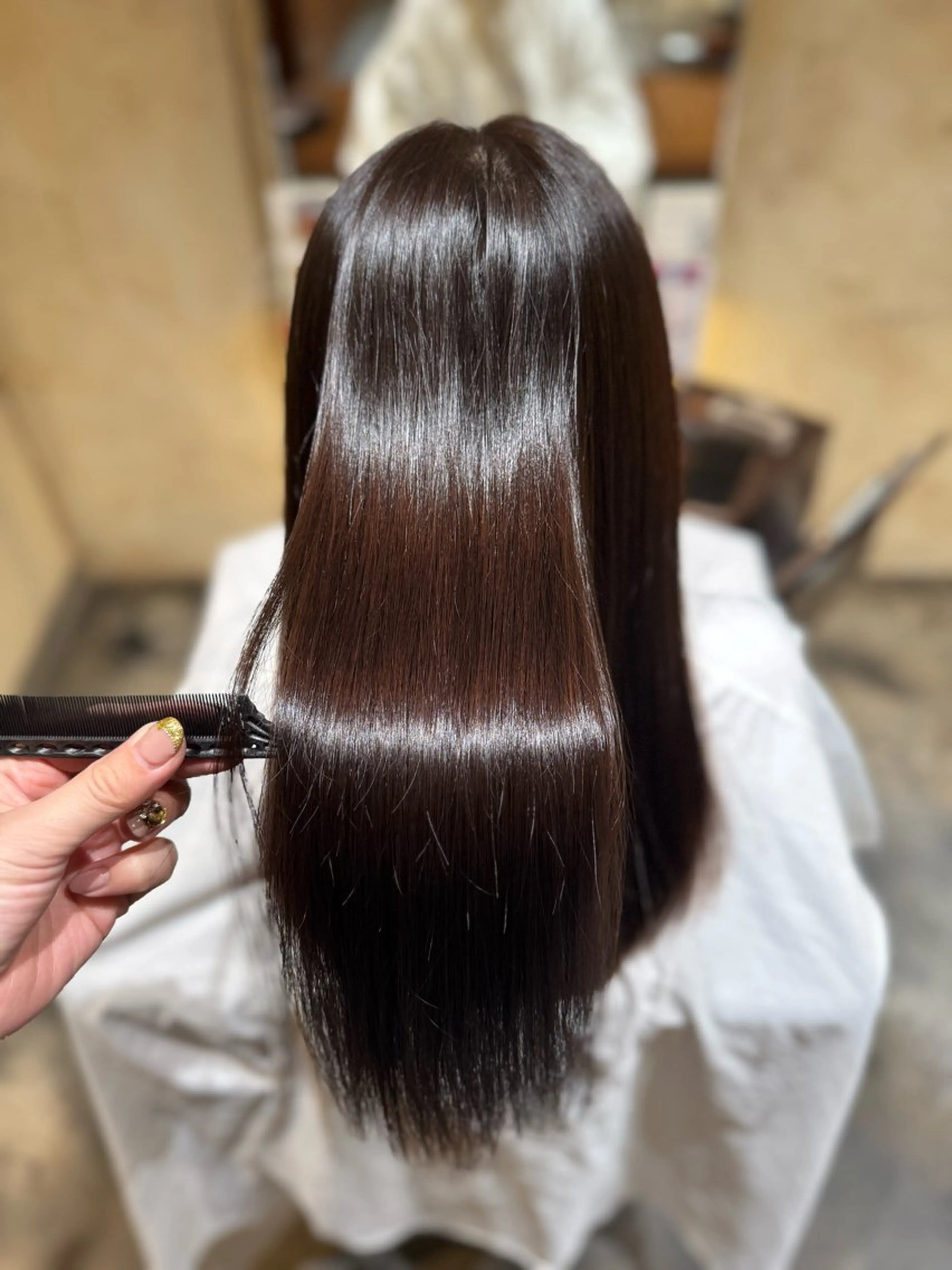ロング カット 縮毛矯正 ノンダメージサロン/ 豊中/美容室のヘアスタイル