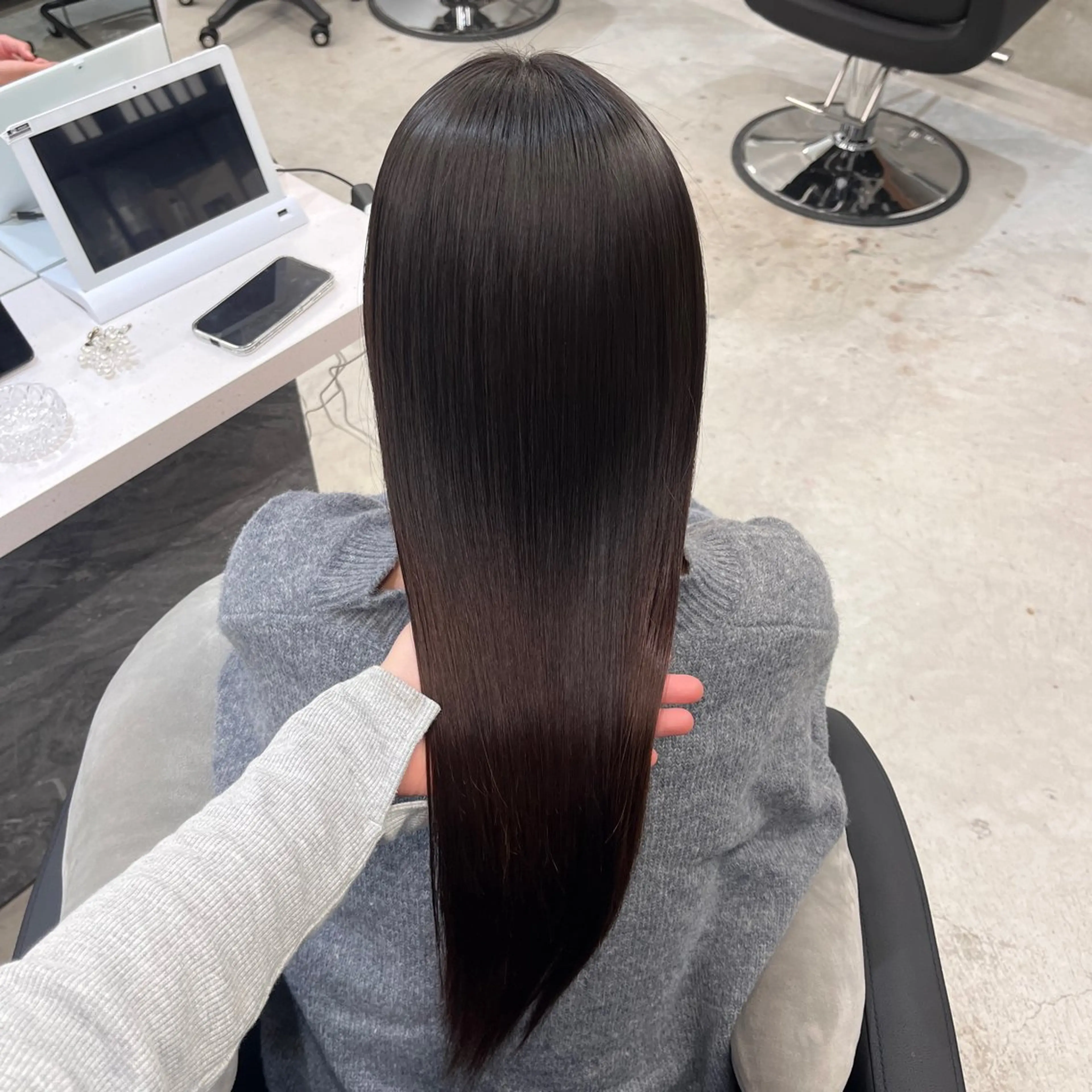 ロング 縮毛矯正 nico所属・KANNA🩵 nico 東心斎橋のヘアスタイル