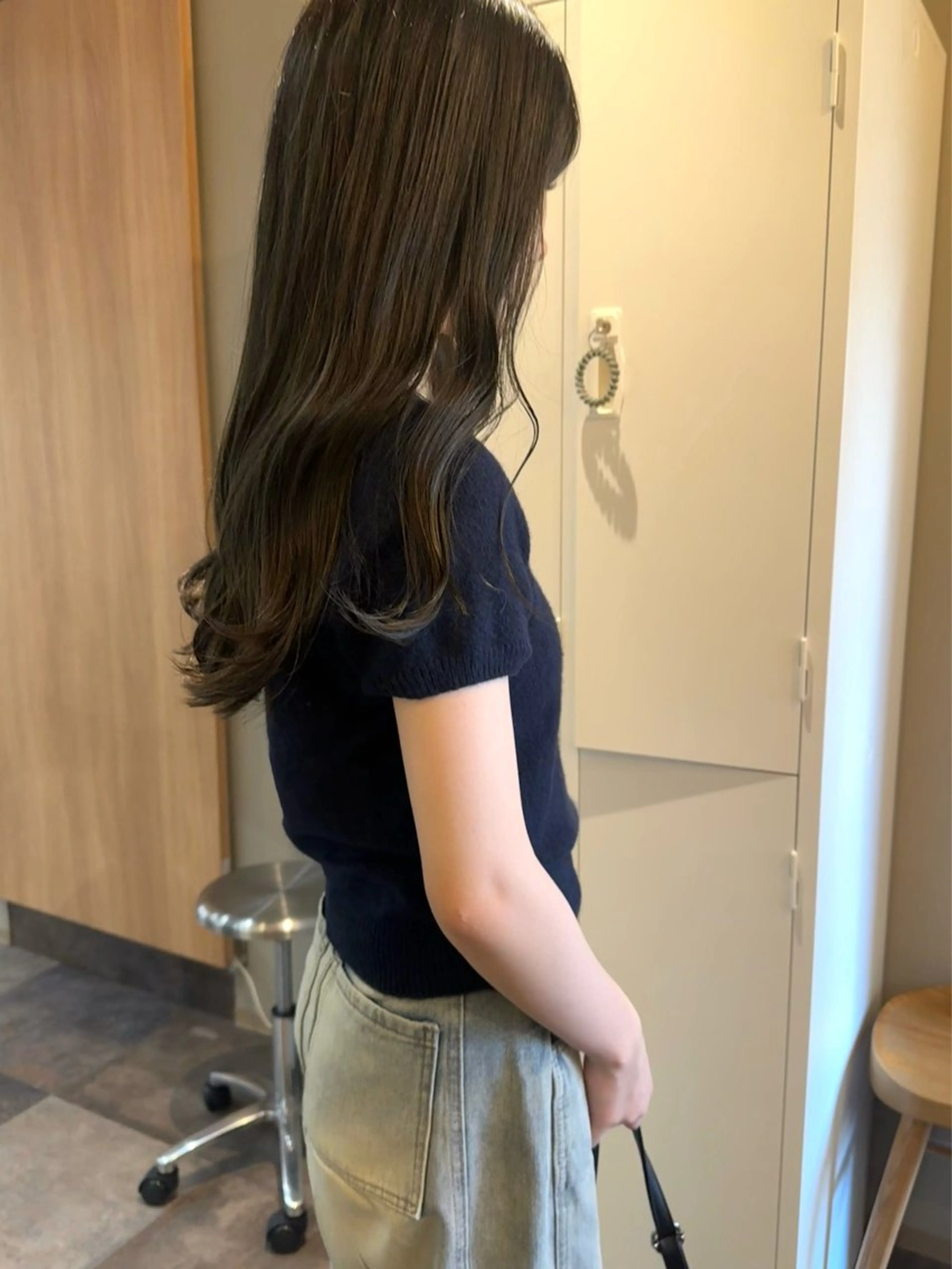 セミロング カット ヘアカラー トリートメント ヘアセット ハルカ/透け感カラー /顔周りレイヤーのヘアスタイル