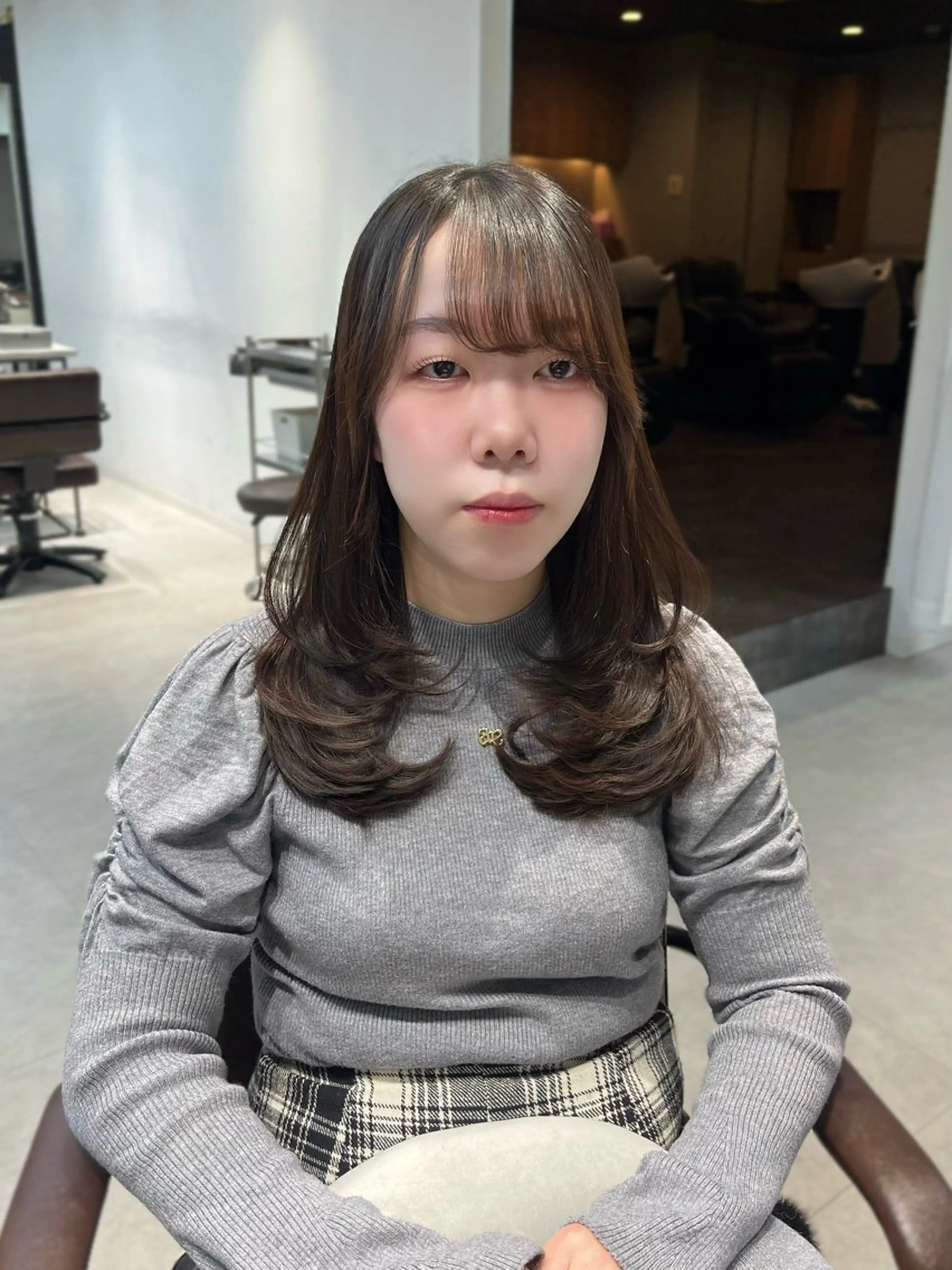 カラー ヘアアレンジ カット ヘアカラー トリートメント 似合わせ顔まわり カット💛森尾真由美のヘアスタイル