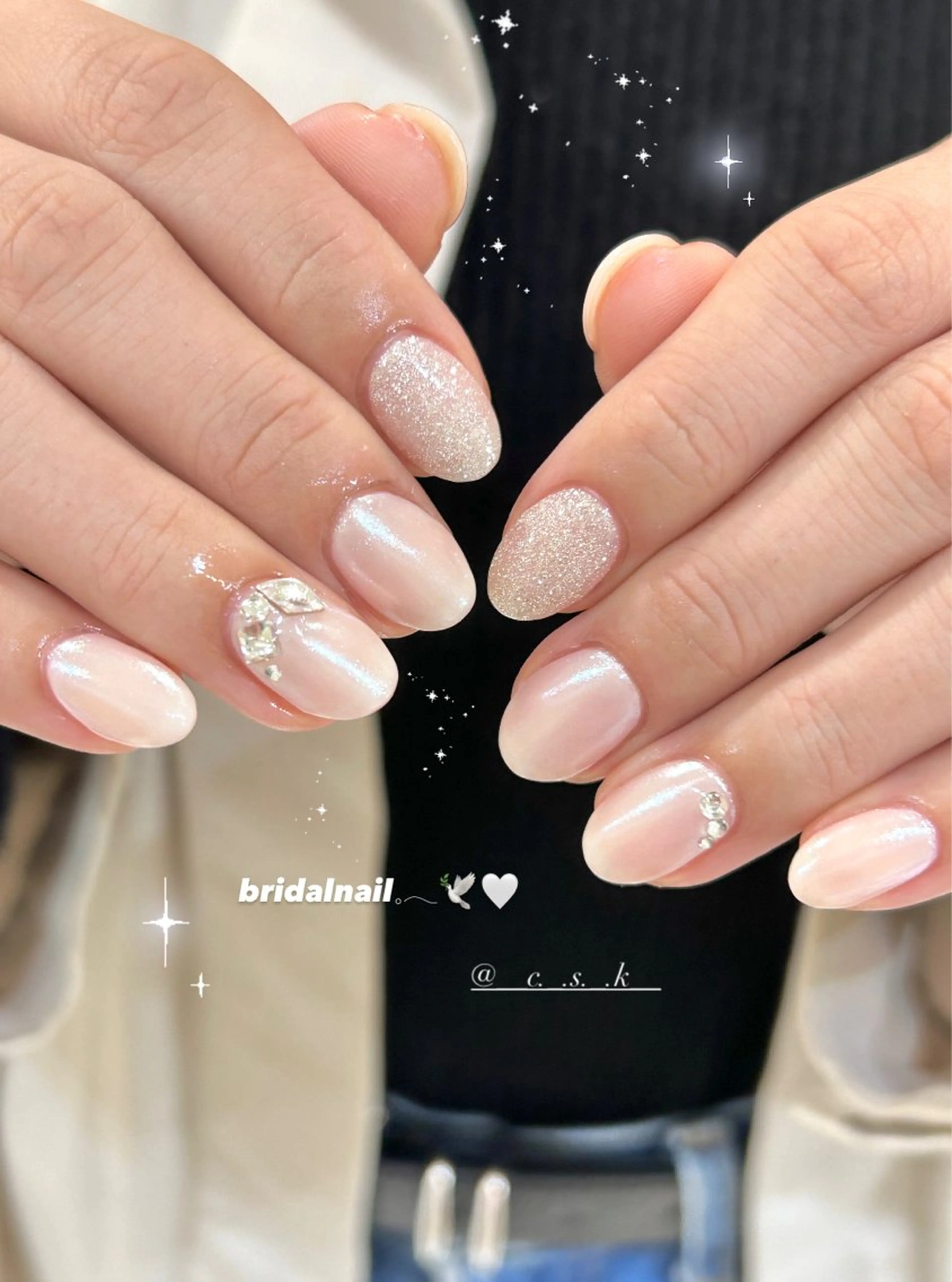 ネイル ハンドネイル 🎀チーク/ちゅるん 🫧chisa🎀のネイルデザイン