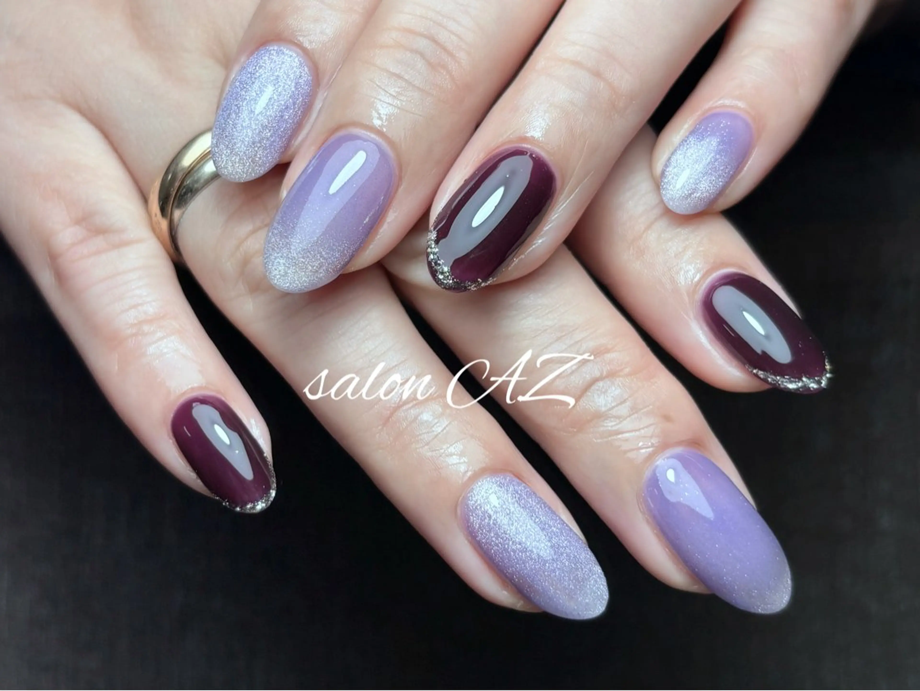 ネイル アートネイル フットネイル フレンチネイル マグネットネイル 持ち込み ハンドネイル salon AZのネイルデザイン